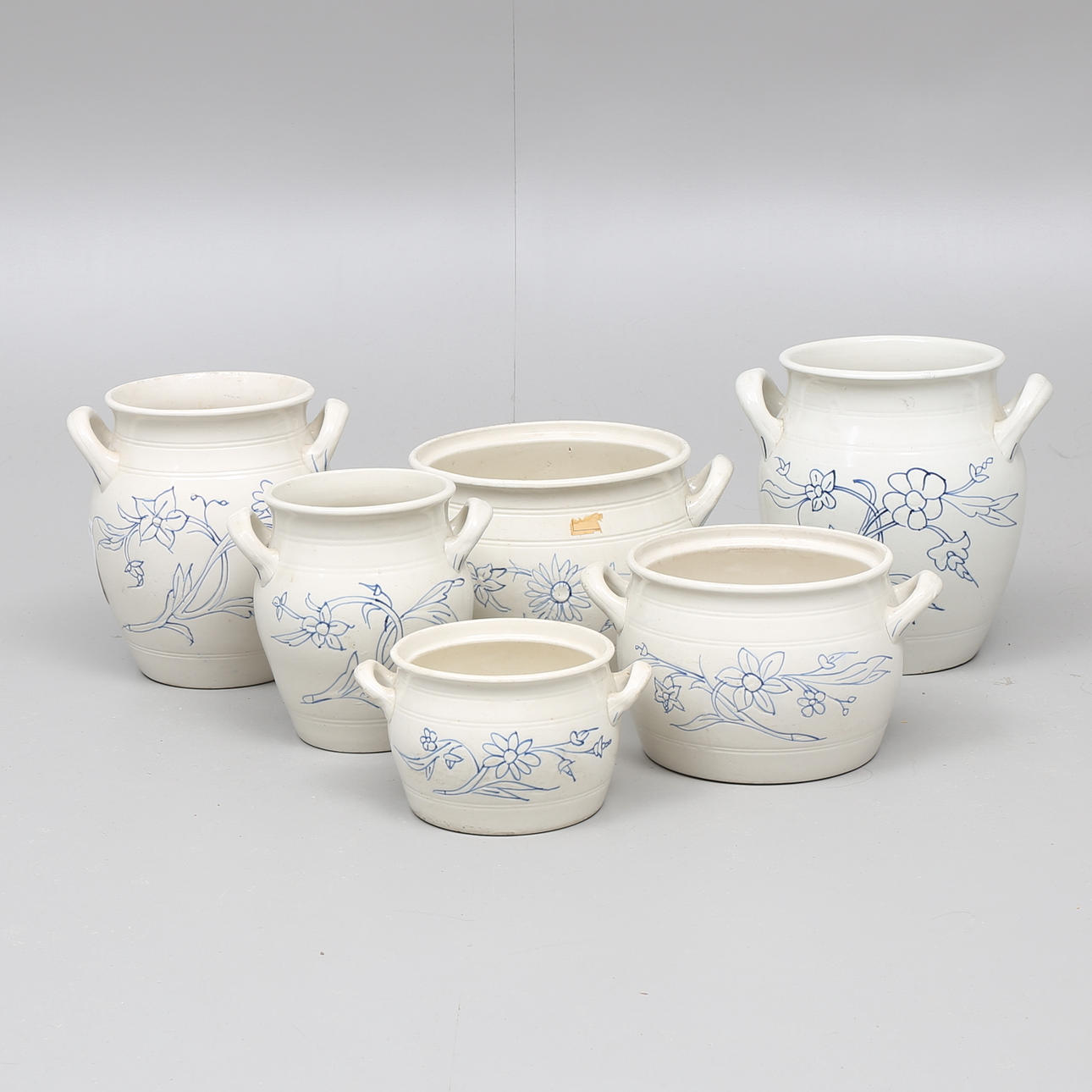 KRUS, 6 st, blåvita, Rörstrand.