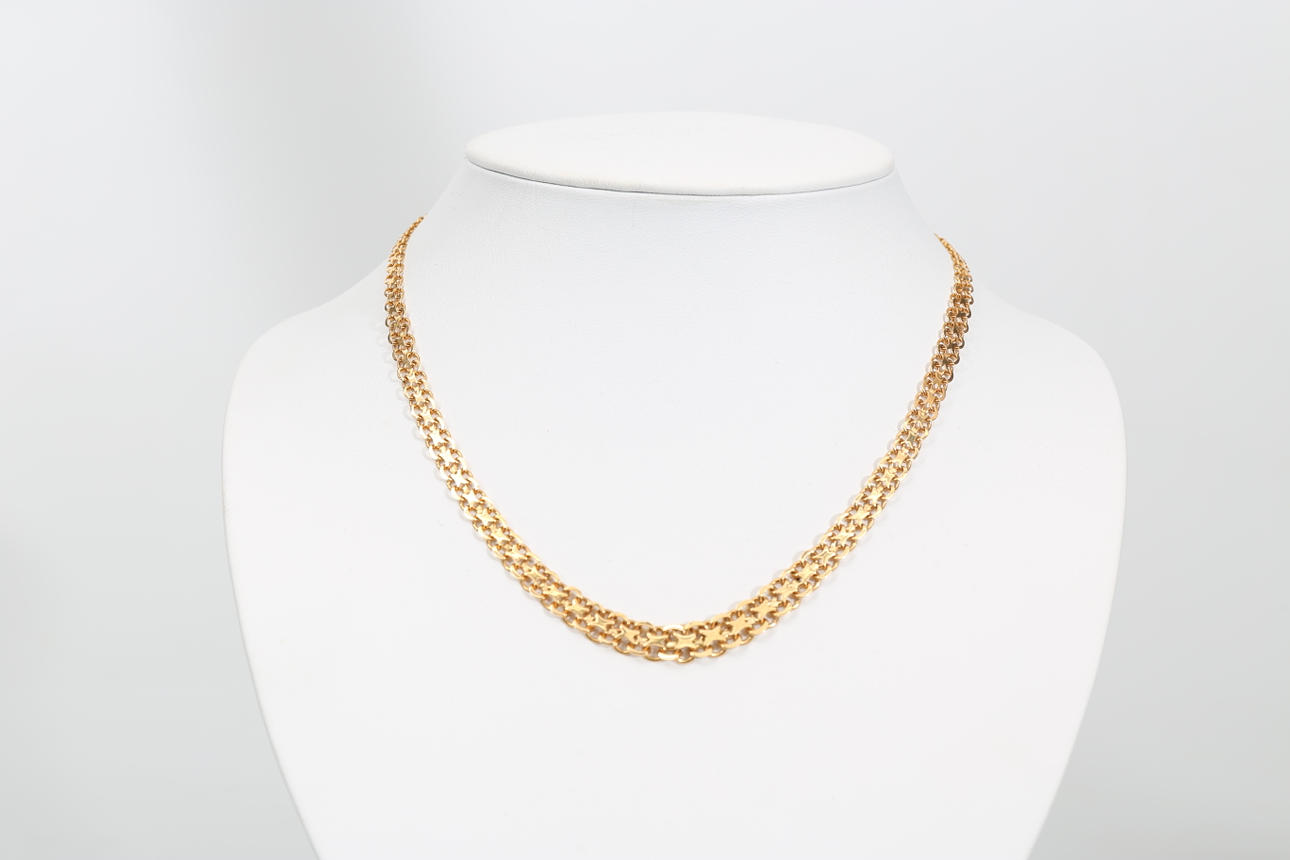 COLLIER, 18K guld, X-länk, doserat, 15,3 gram.