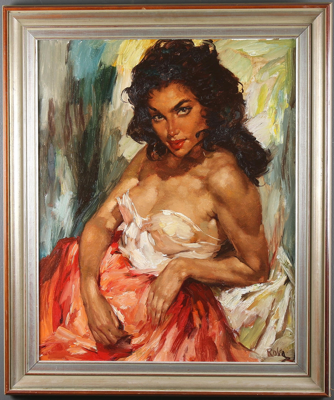 CHARLES ROKA. Olja på duk, signerad.