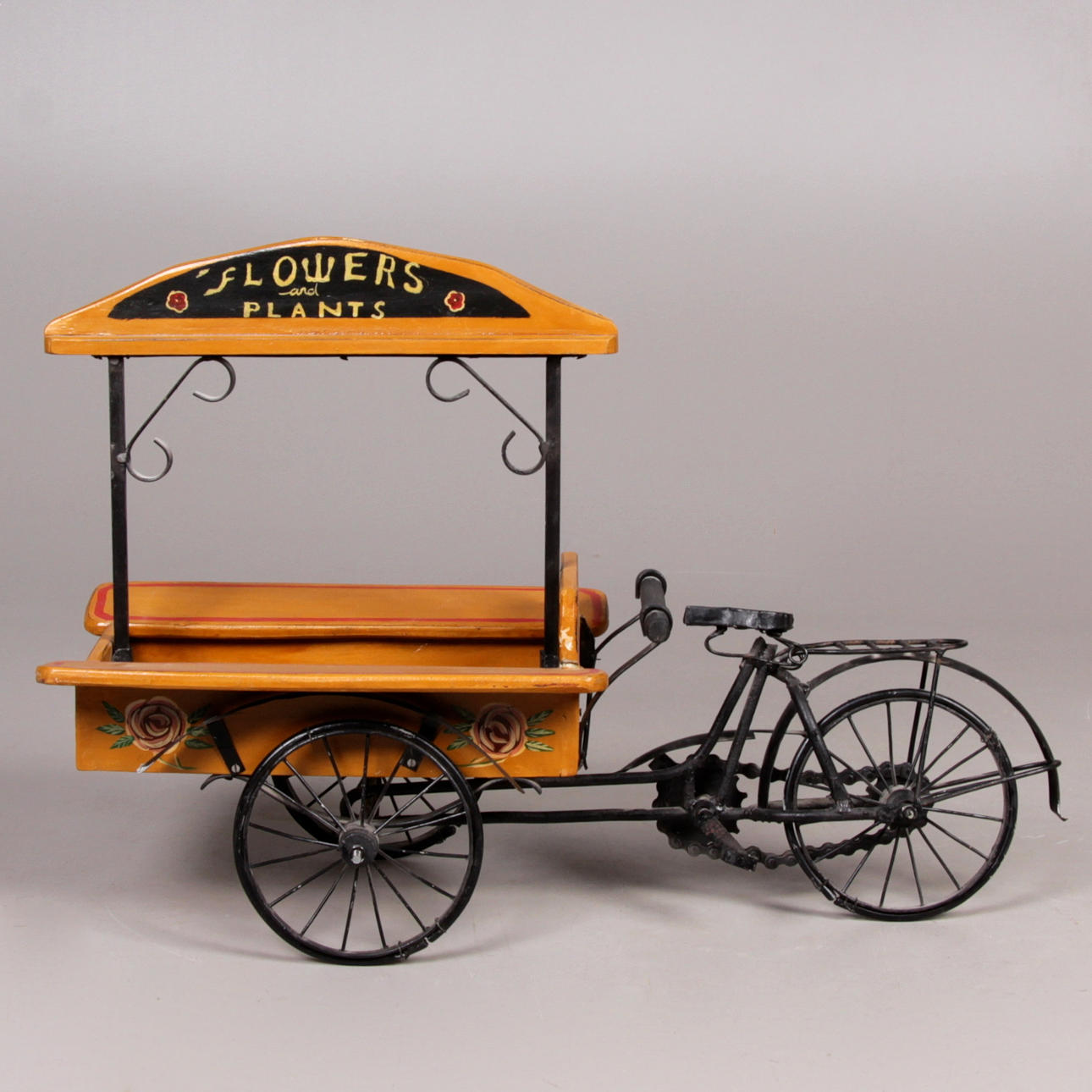 CYKEL, smide, "Flower and plants", 1900-tal.