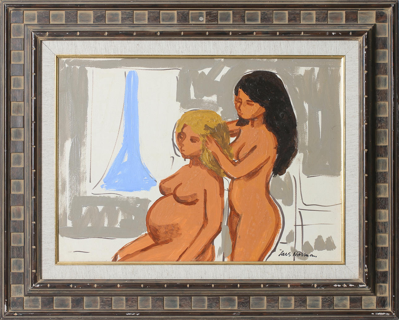 LARS NORRMAN. olja på pannå, signerad.