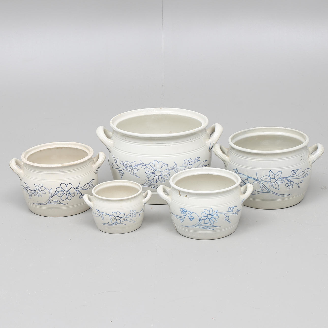 KRUS, 5 st, blåvita, Rörstrand.