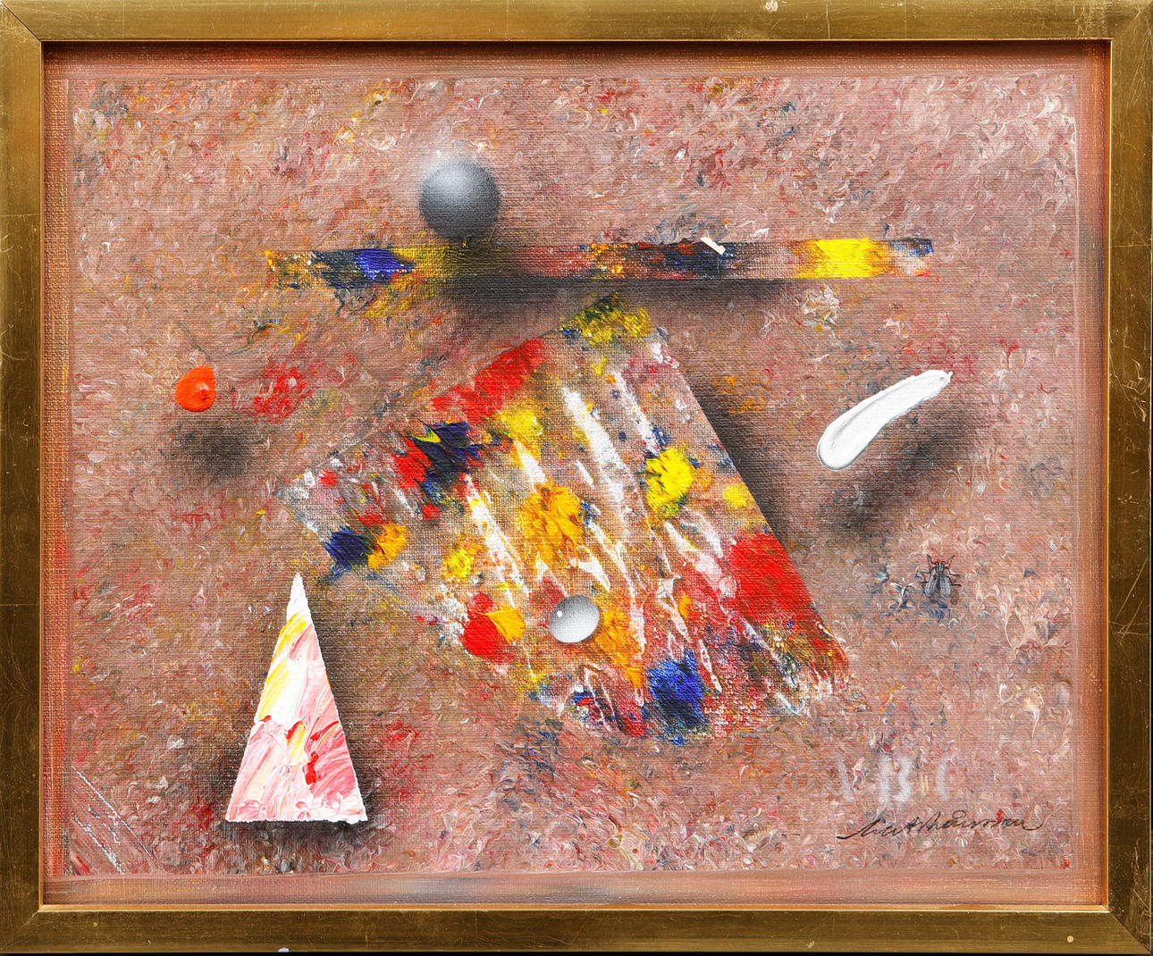 MATS MÅNSSON. Composition, oil on canvas, signed.