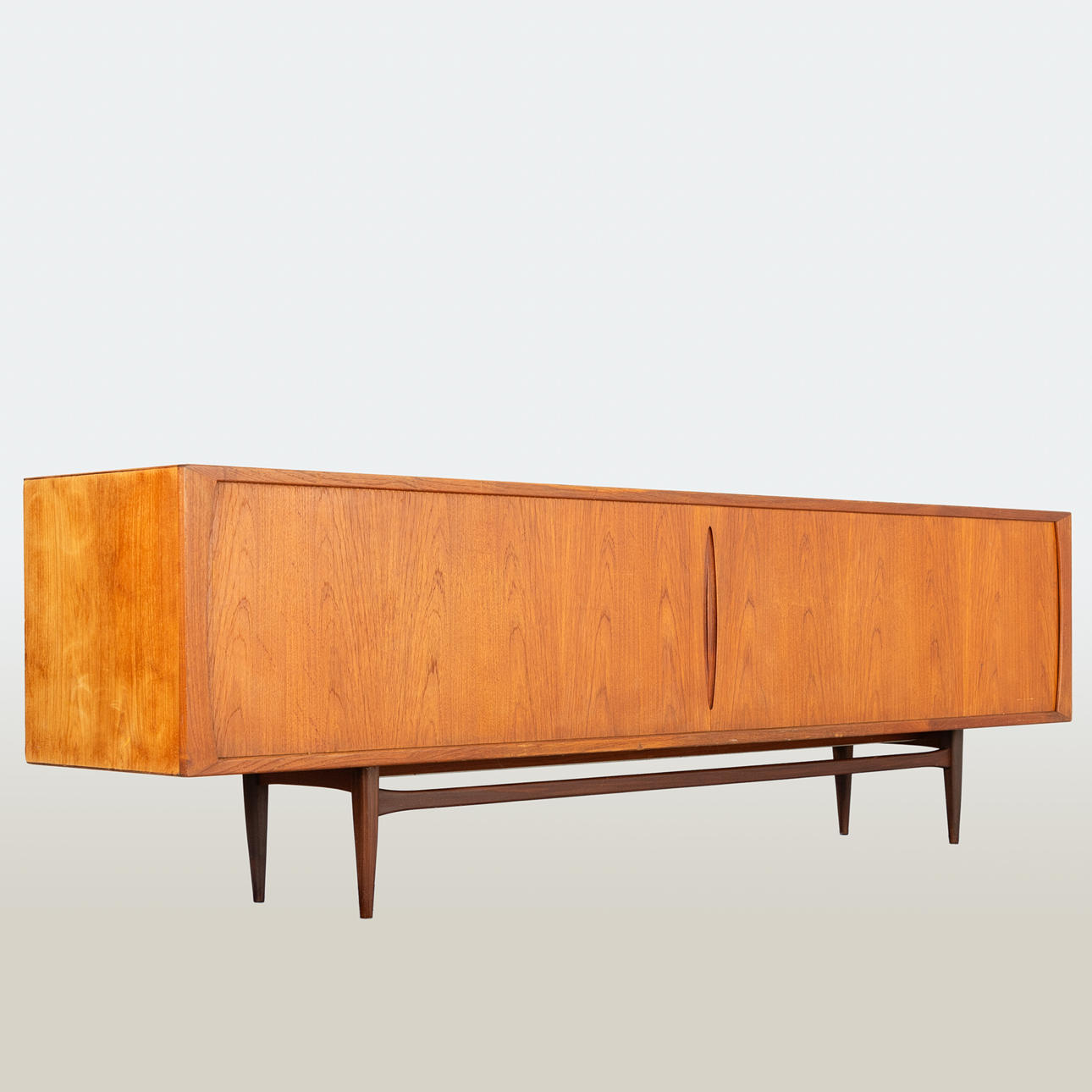 HENNING KJAERNULF. Bruno Hansen. Teak sideboard, Denmark.