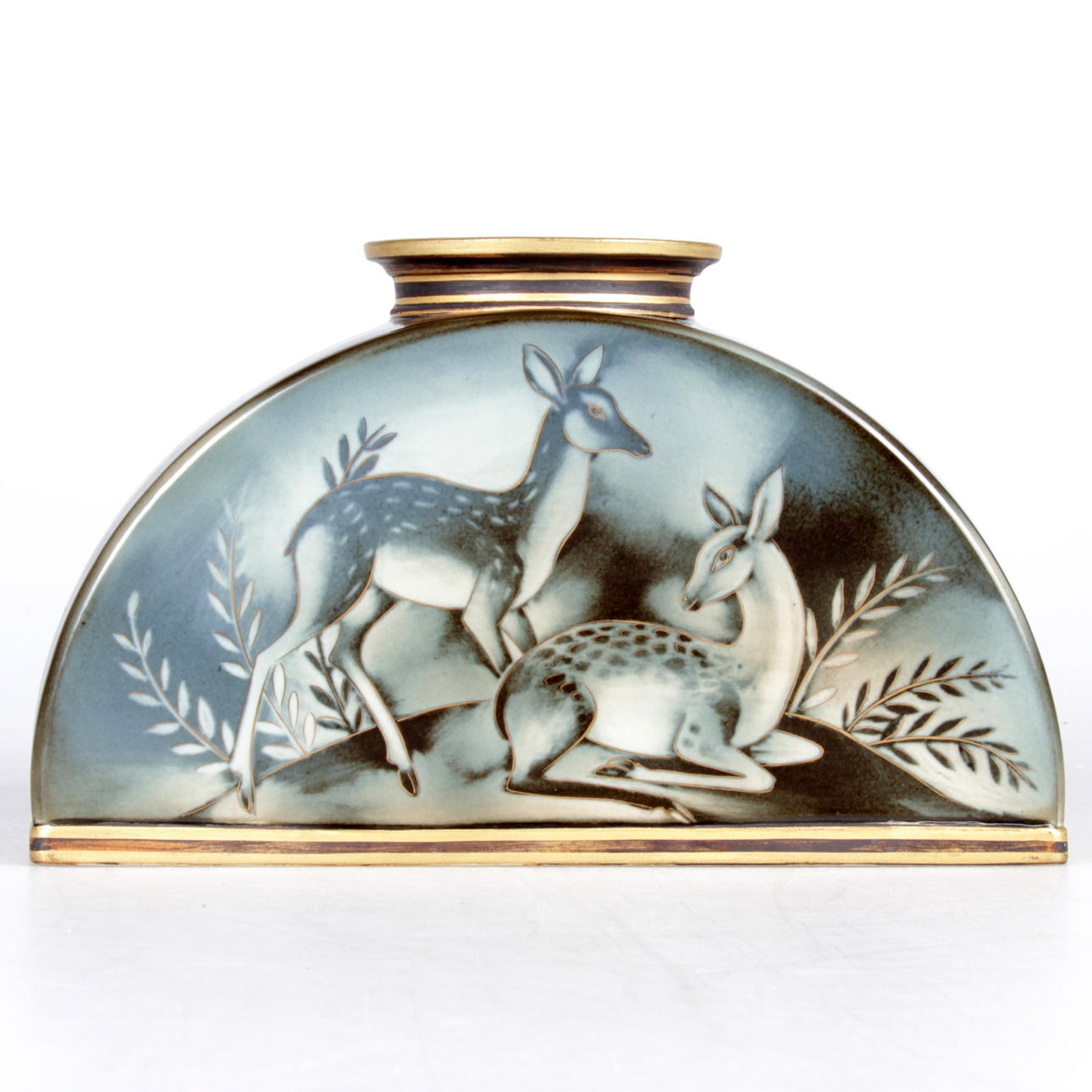 VAS, stengods, Art deco, "Flambe", Gunnar Nylund, Rörstrand-Lidköping.