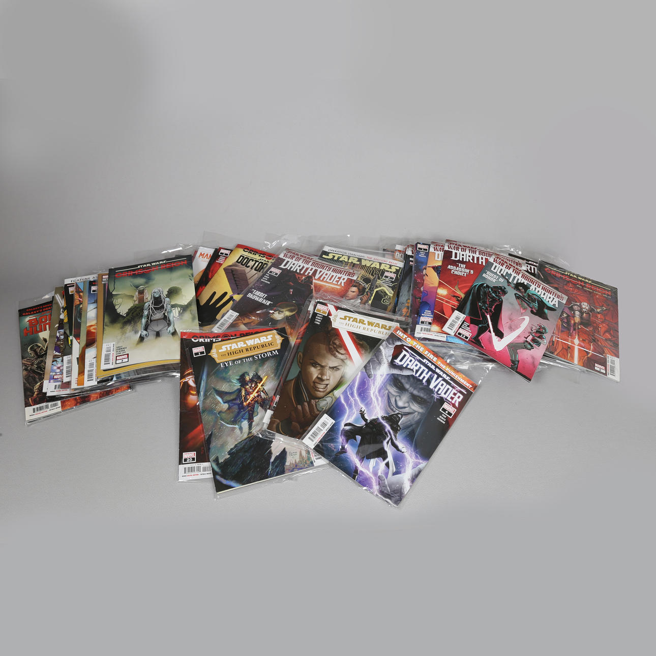 EN STOR SAMLING AF MARVEL STAR WARS TEGNESERIER (ANTAL).