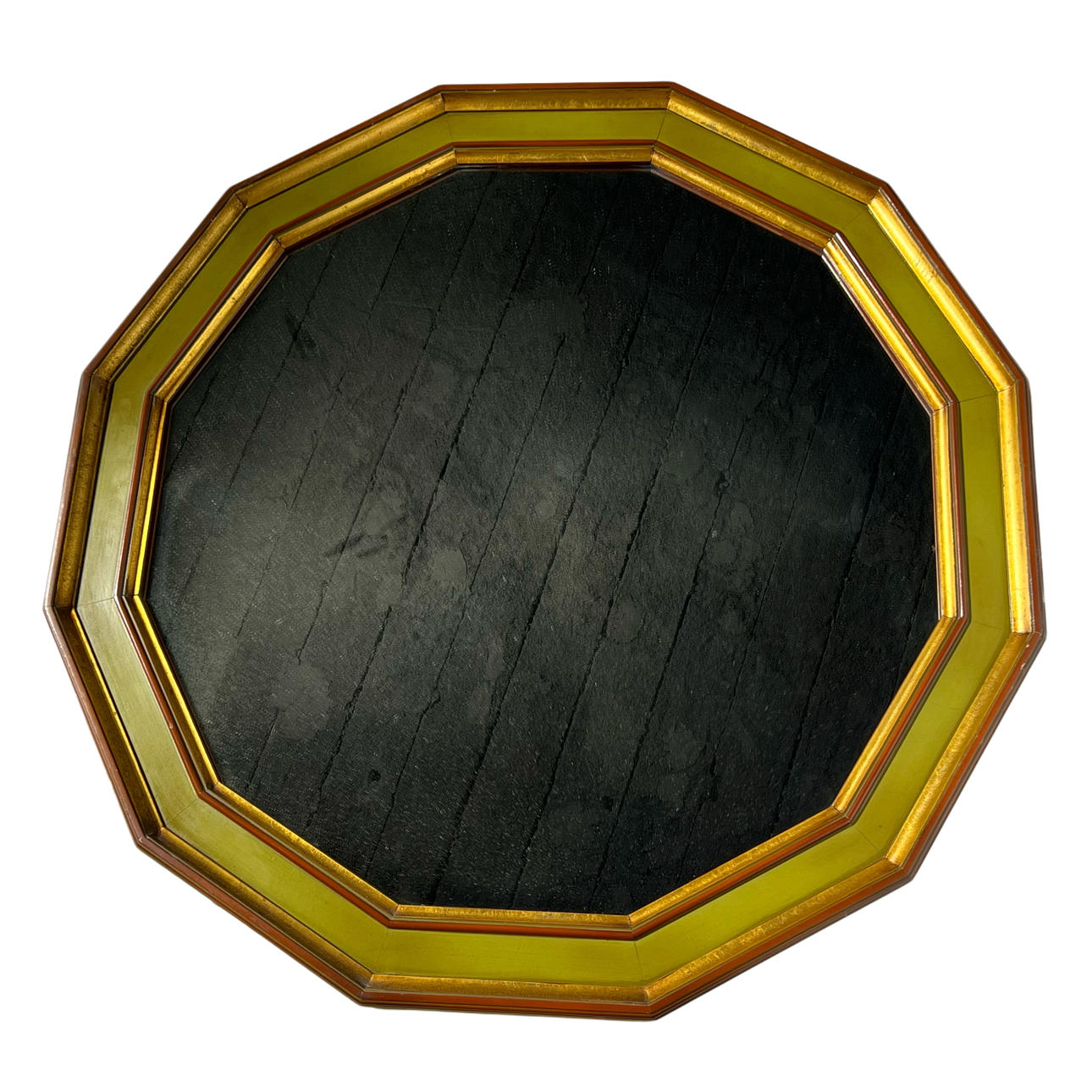 Espejo octogonal en madera.