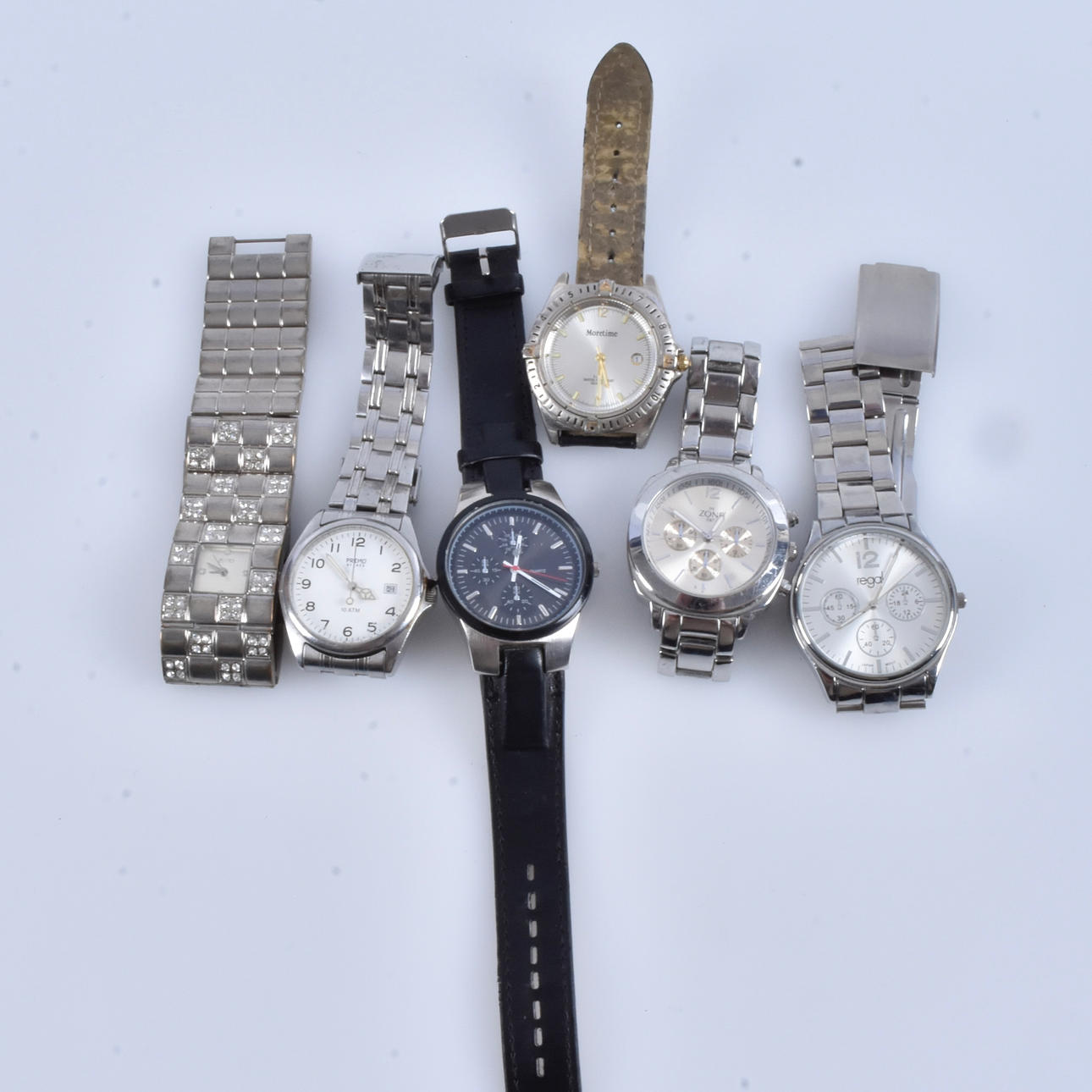 ARMBANDUHREN, 6 Stück, blau Moretime und Primo.