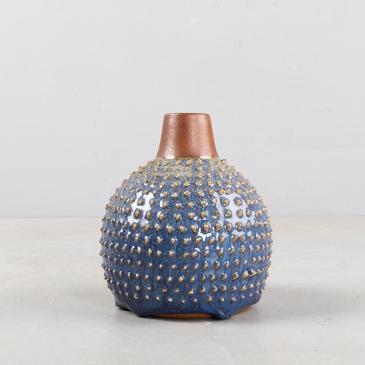 ROLF PALM. Steinbutt-Vase, eigene Werkstatt, Mölle, glasiertes Steinzeug.