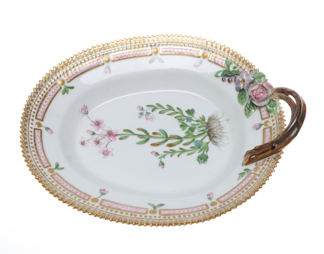 SKÅLFAT, med hänkel, porslin, "Flora Danica", Royal Copenhagen.