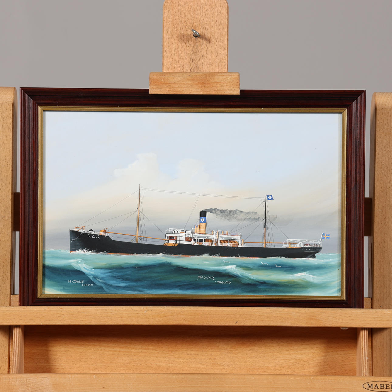 HERBERT HENRY CRANE. MIXED MEDIA, “Sigvar”, signed.