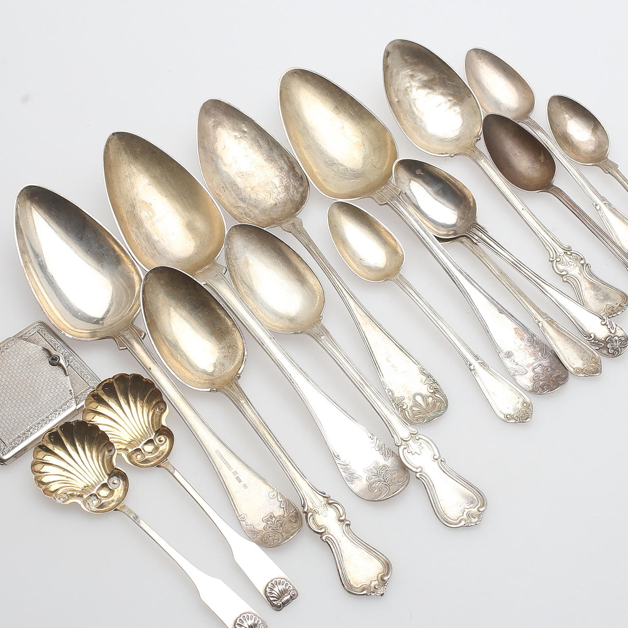 SKEDAR, silver, 15 st, 1800-tal, vikt 410 gram.