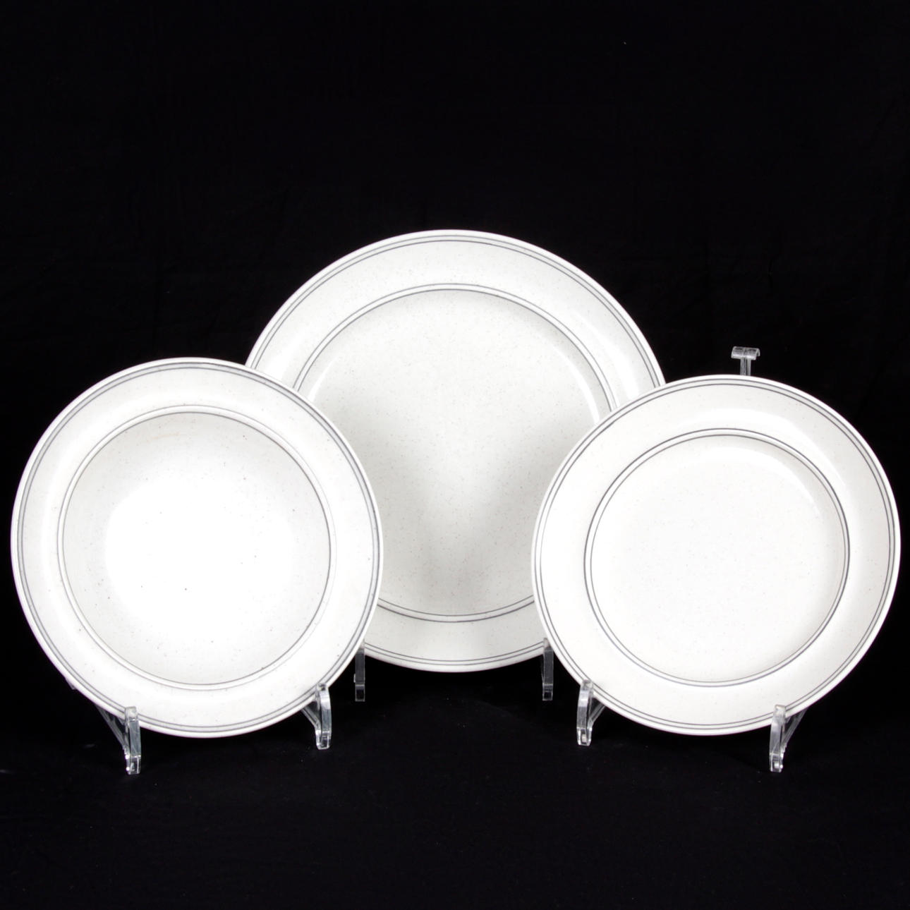 TALLRIKAR, samt assietter, 25 delar, stengods, "Birka", Stig Lindberg, Gustavsberg.