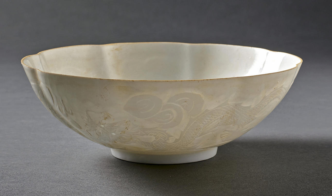 WHITE DRAGON SHELL, Kina, 18/19 århundrade.