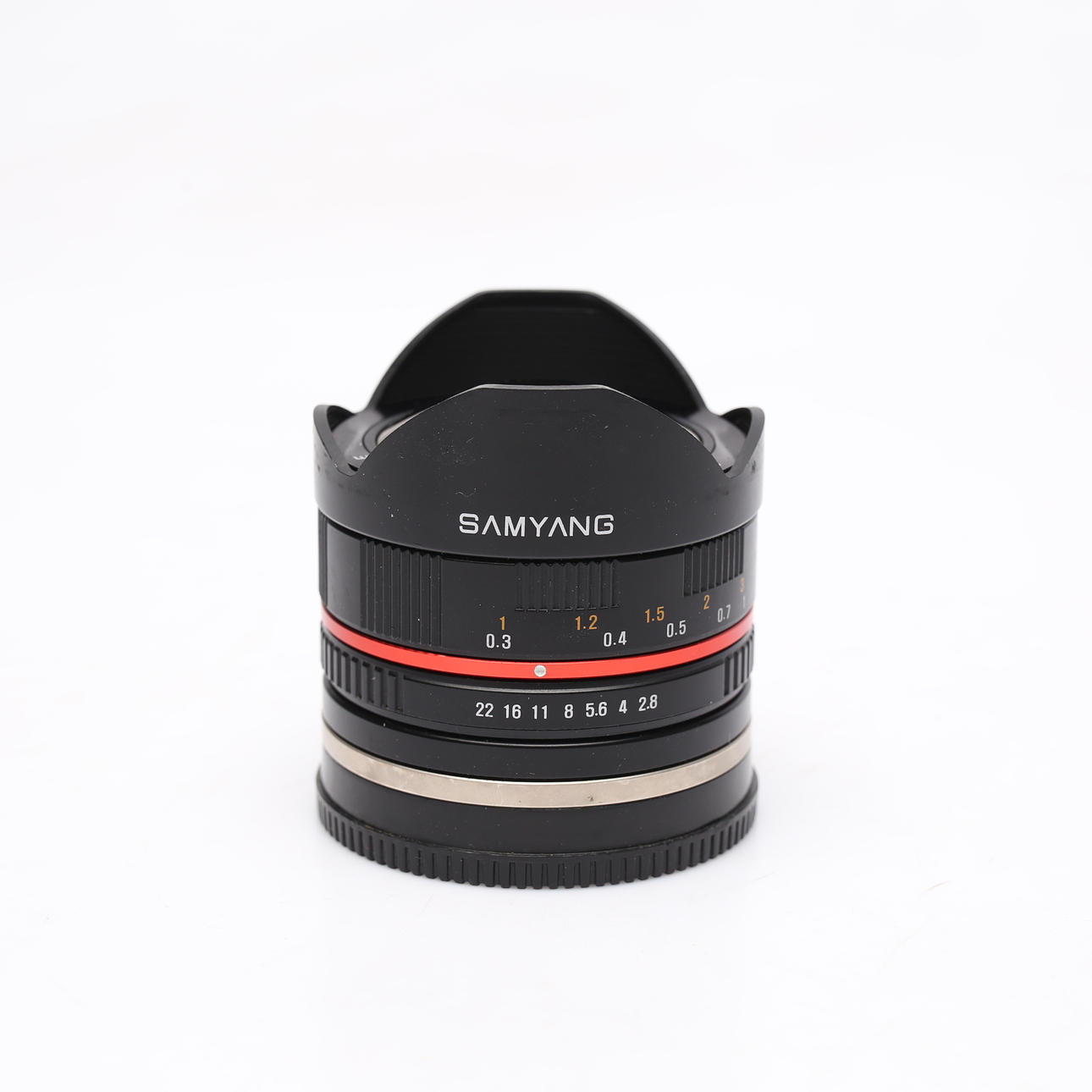 LINSE, 8 mm 1:2,8 UMC Fish-Eye, Samyang.