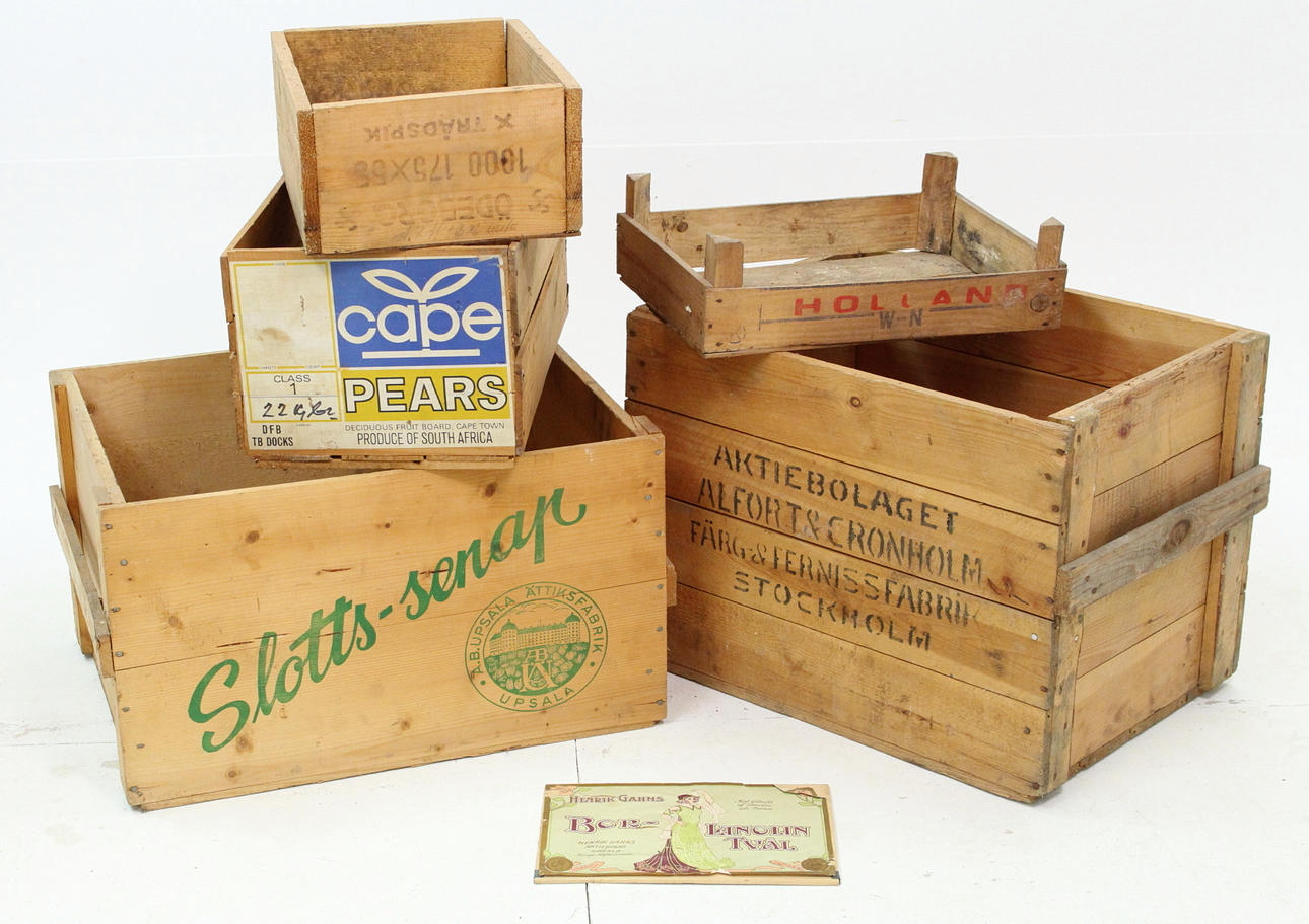 TRÄLÅDOR, 5 st, vintage.