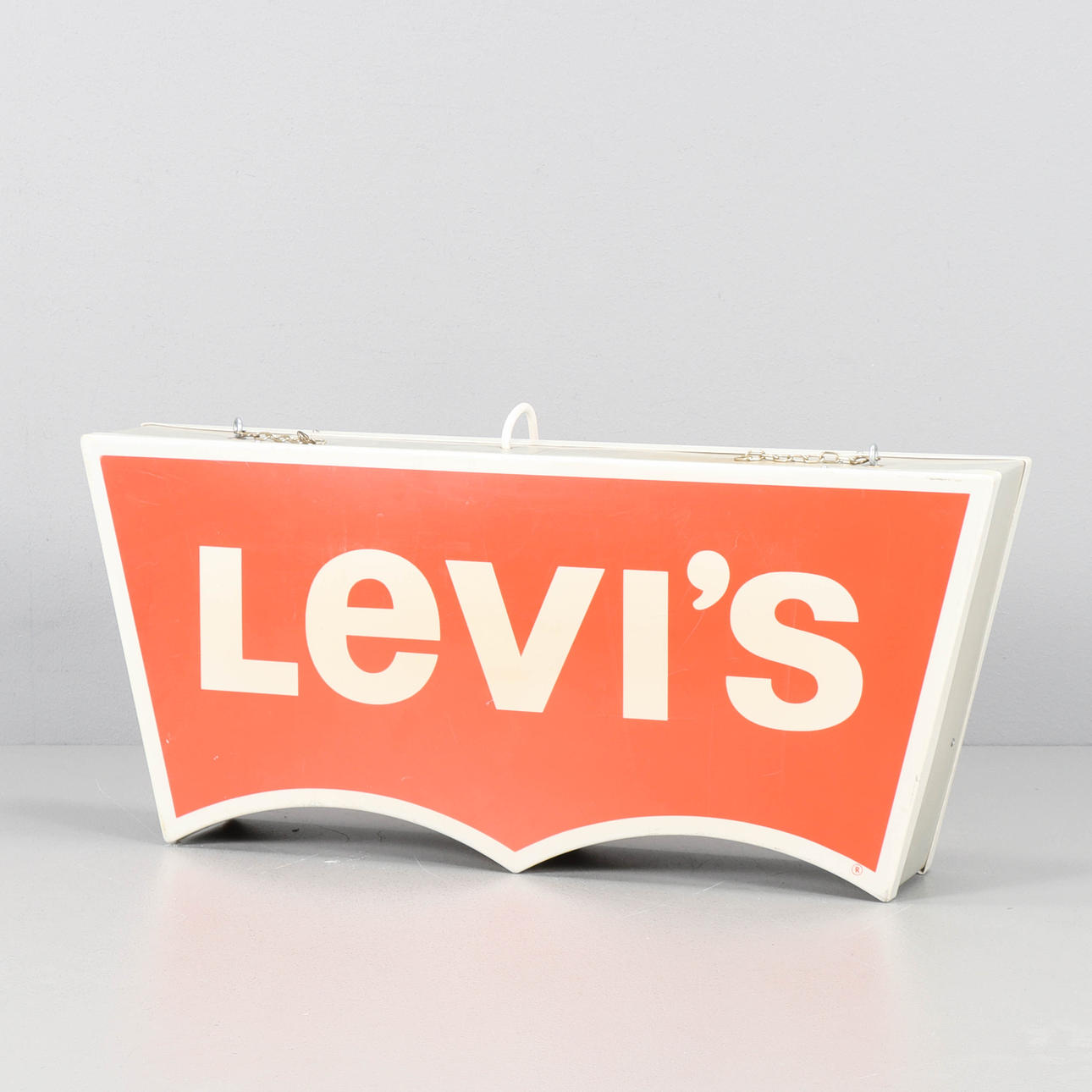 WERBESCHILD Levi's, mit Beleuchtung.