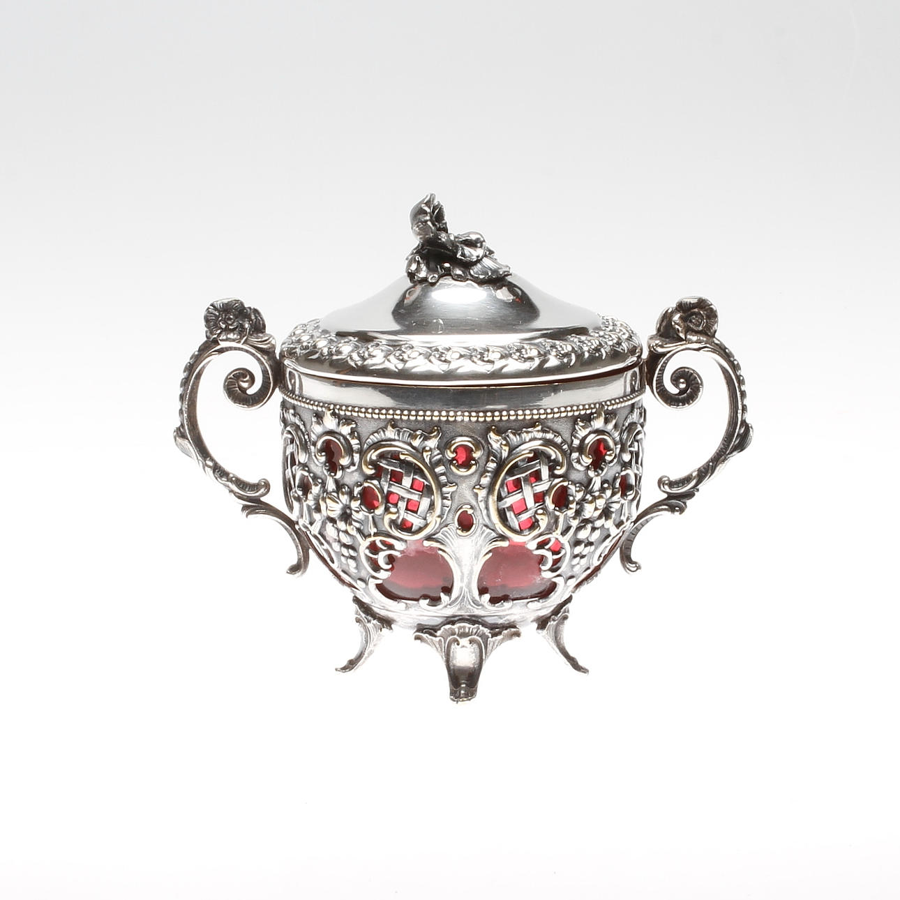 KONFEKTSKÅL, nysilver, tidigt 1900-tal.