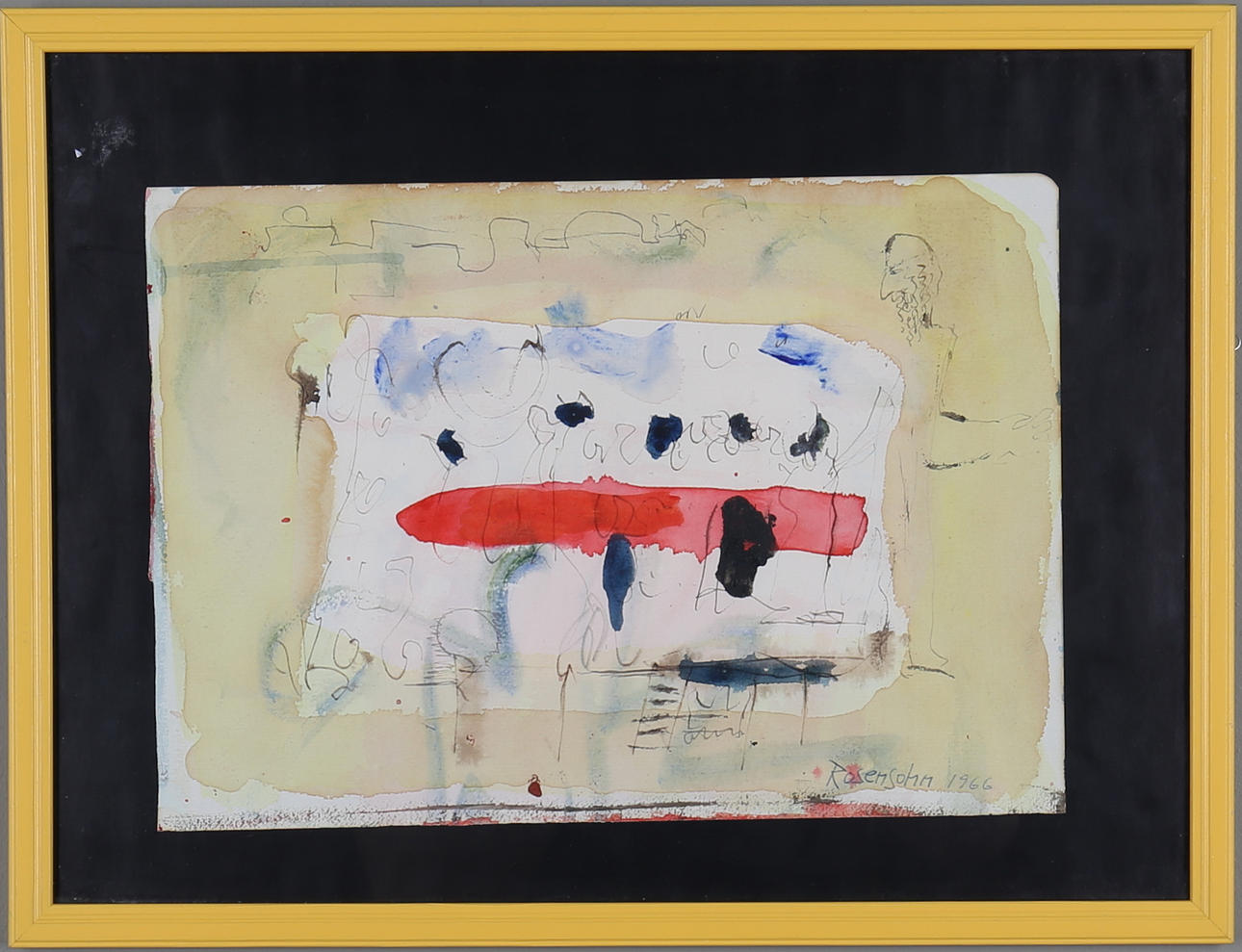 LENNART ROSENSOHN. "Marrakechsviten", akvarell, signerad samt daterad 1966.