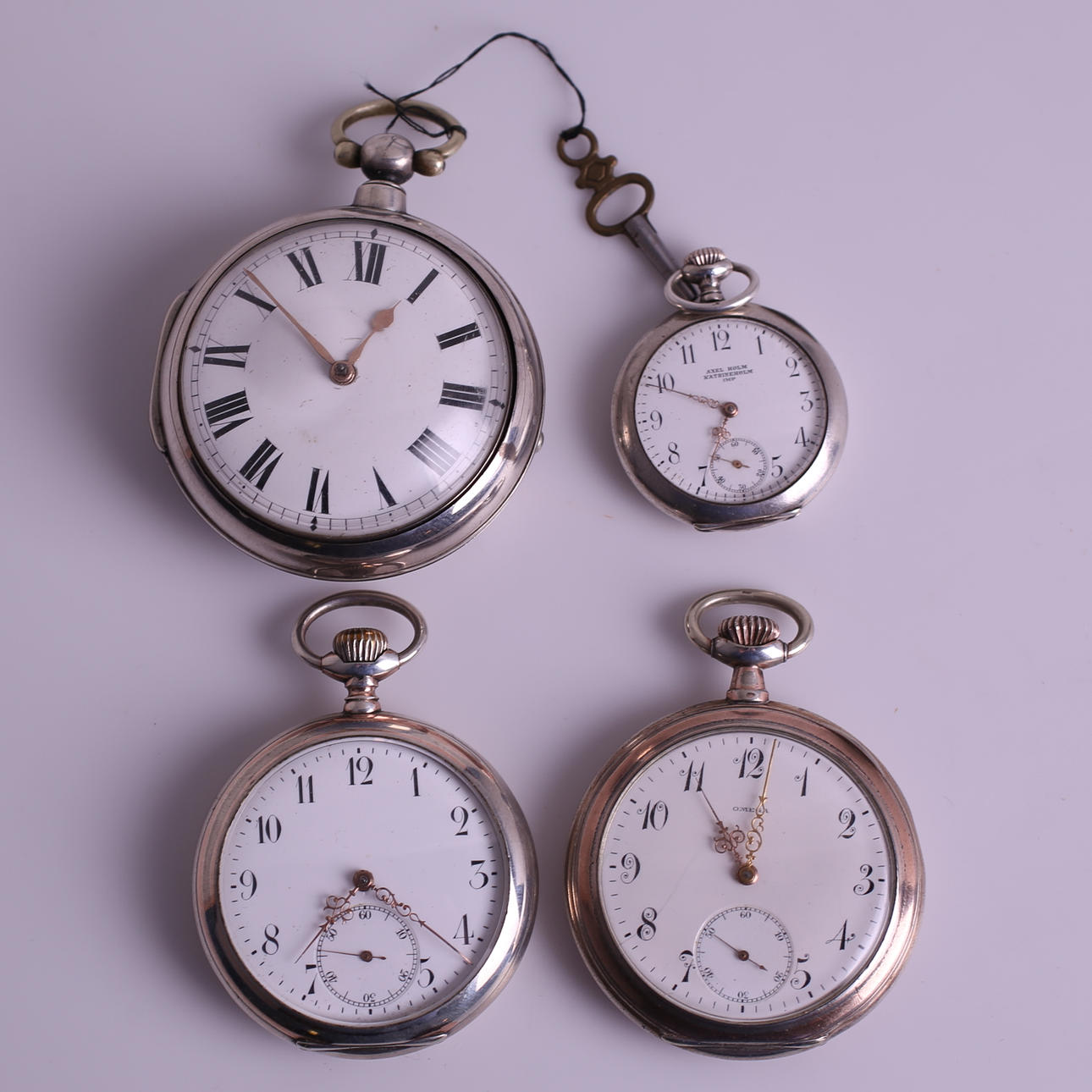 FICKUR, 4 st, R.Strong / Omega / Drott Cuivre / Omega, 18-/1900-tal.