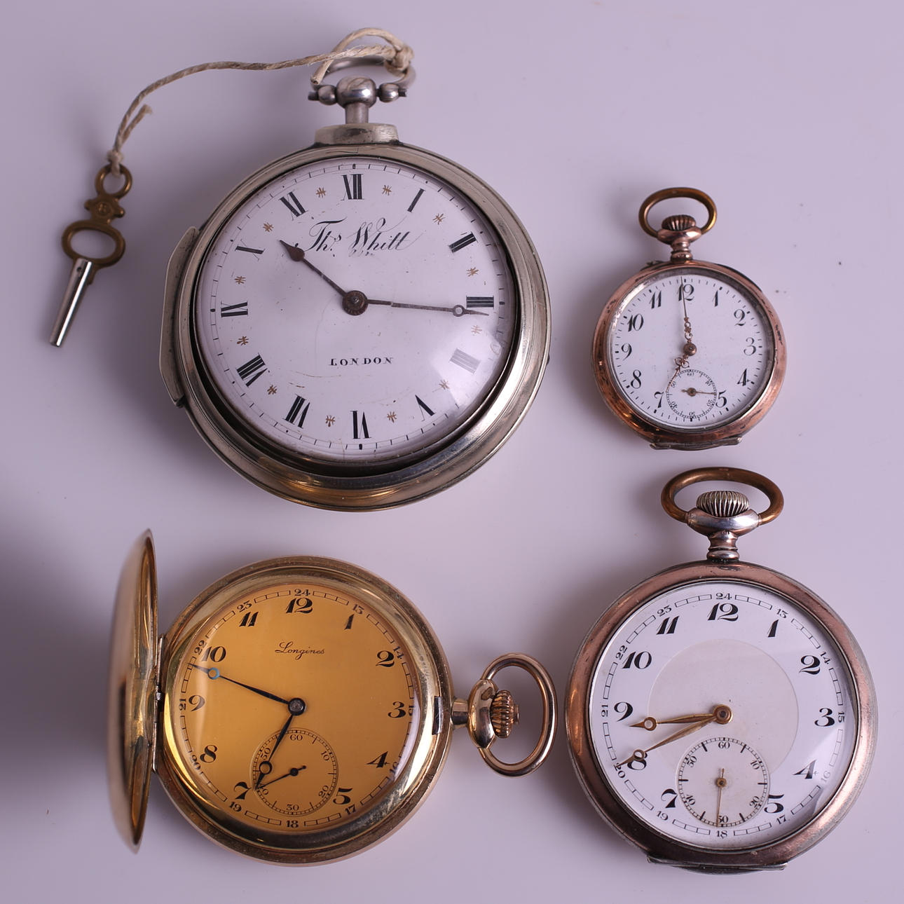 FICKUR, 4 st, Th.Whitt / Remontoir / Longines / Revue, 18-/1900-tal.