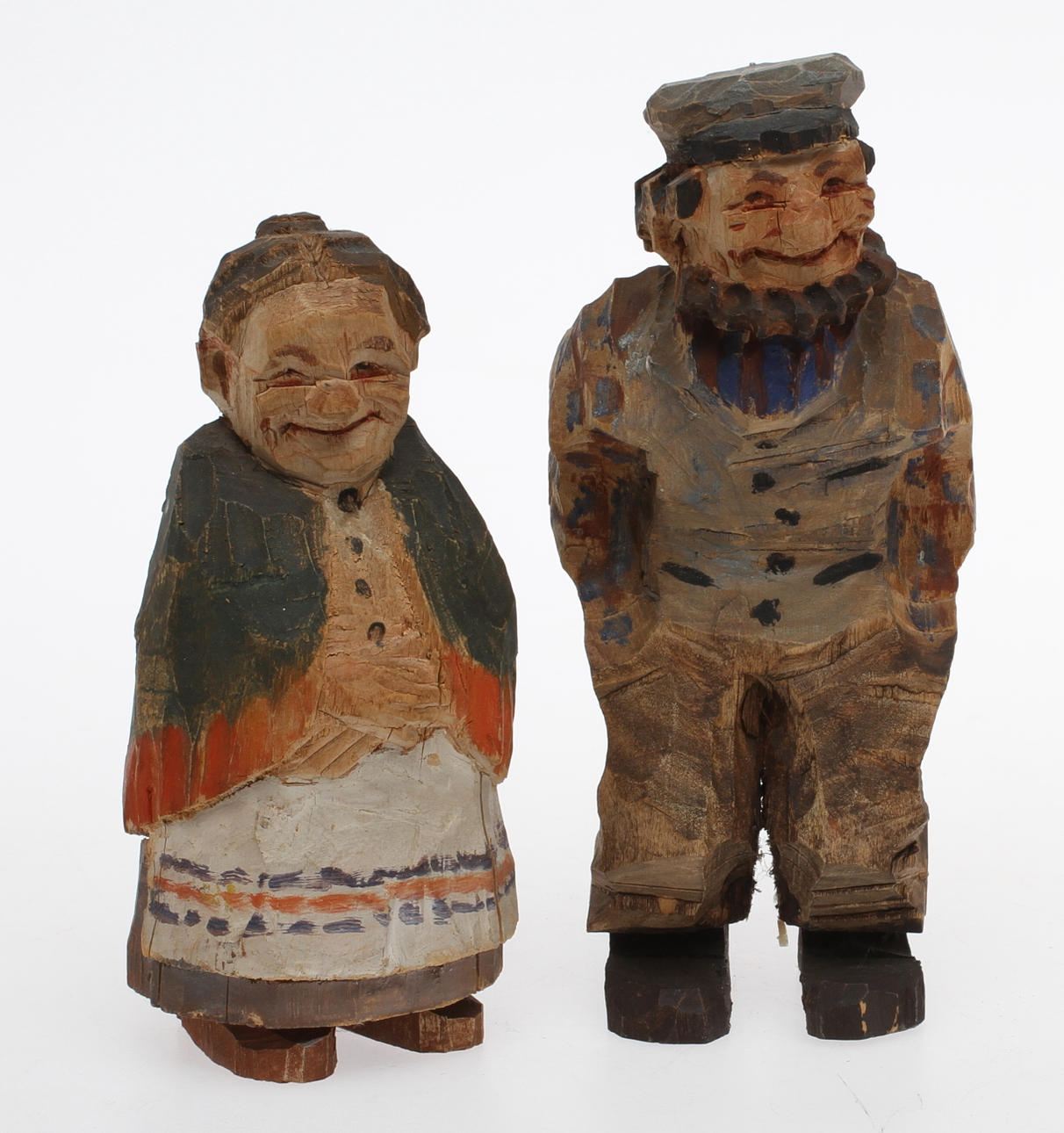 TRÄFIGURER, Gubbe och gumma, 1900-tal.