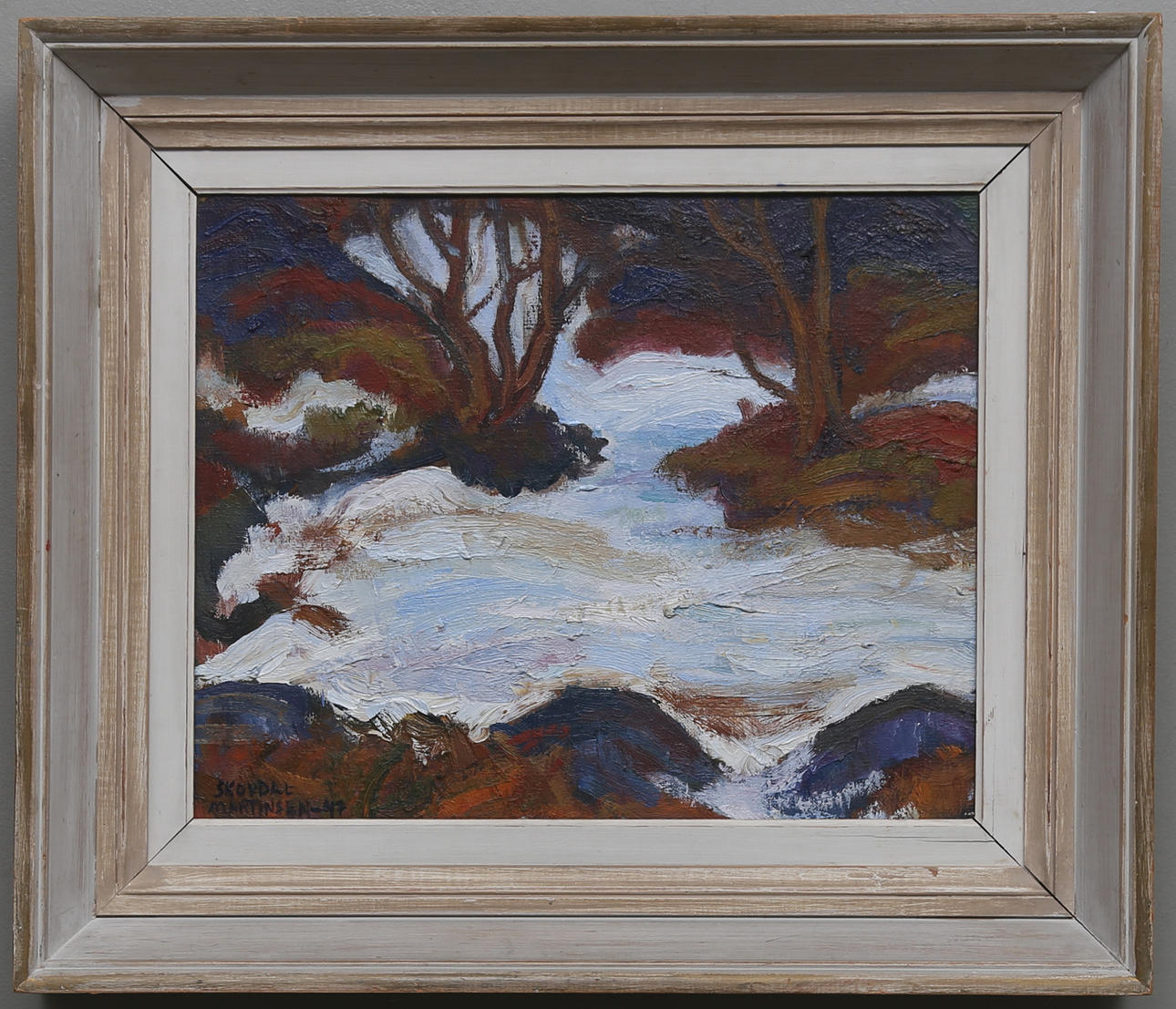 OIDENTIFIERAD KONSTNÄR. Olja på duk, signerad Skovdal-Martinsen och daterad -47.
