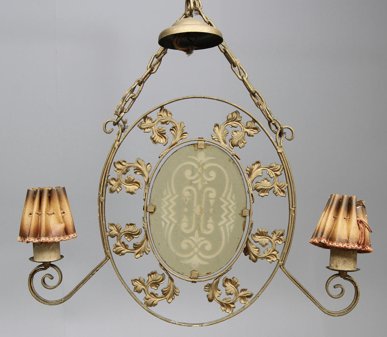 TAKLAMPA, smidesjärn, 1920/30-tal, höjd 80 cm.