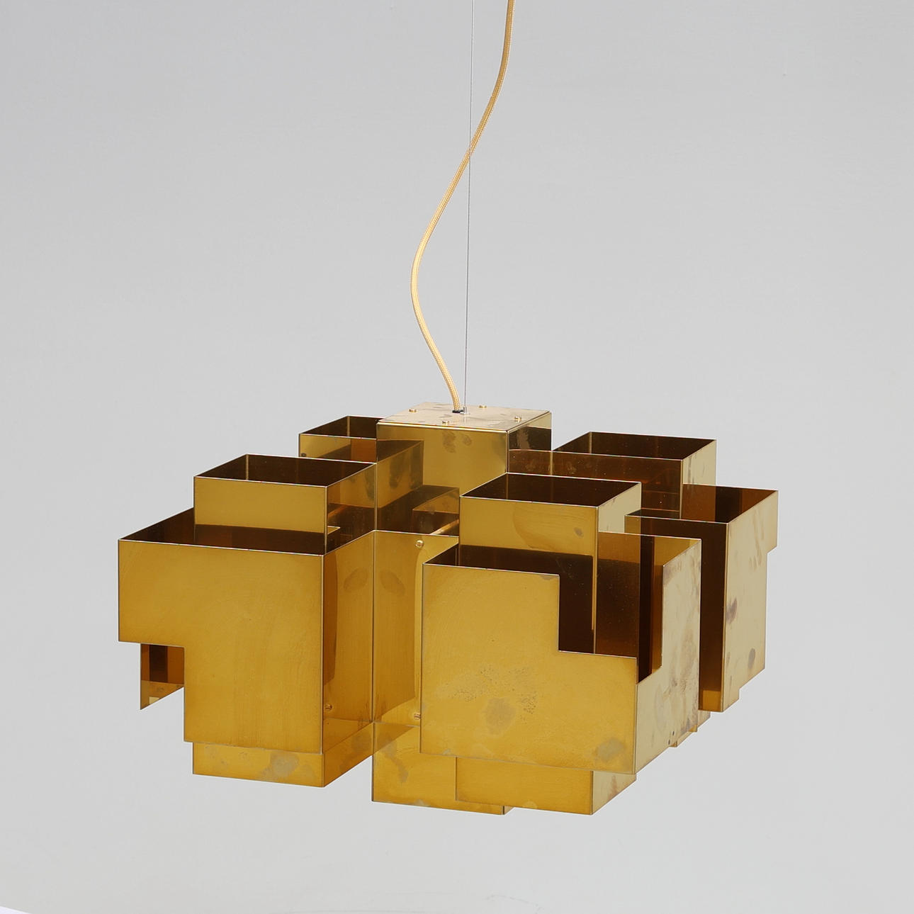 CEILING LAMP Örsjö lighting “Skyline 50" brass contemporary.