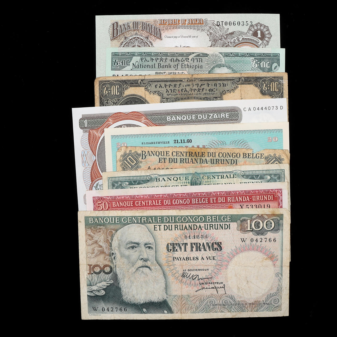 SEDLAR, 9 st, Afrika, 1900-tal.