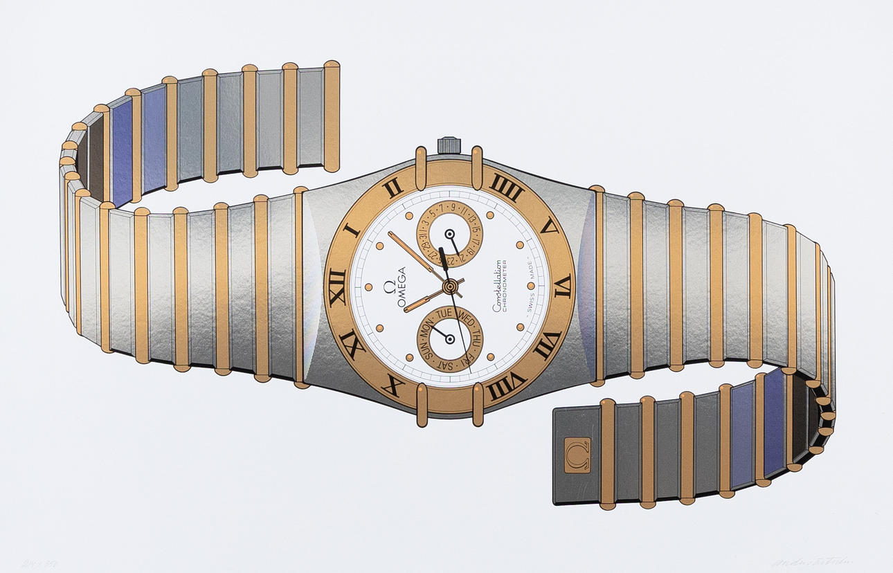 ANDERS ÖSTERLIN. Omega Constellation, lithograph no 214/350, signed.