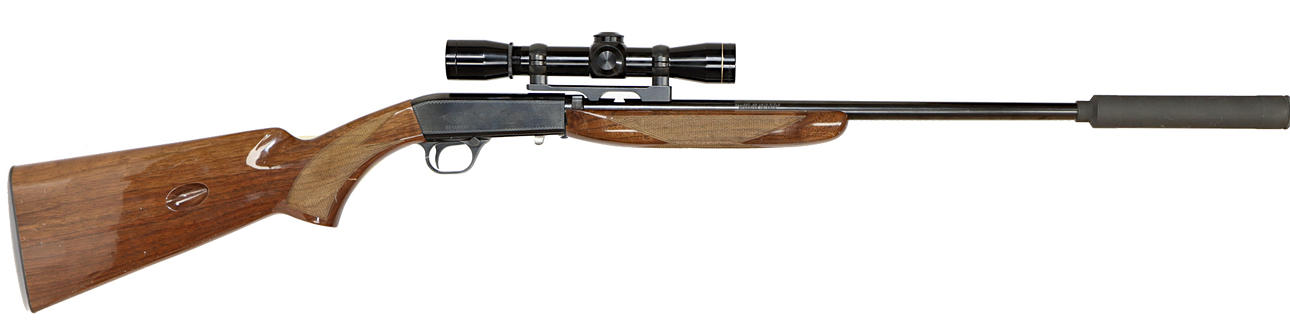 BALL GUN WITH SILENCER, Semi-automatic, make Browning, model Auto 22, caliber .22LR, ref. 20132ZM212, se-no. 2311820.