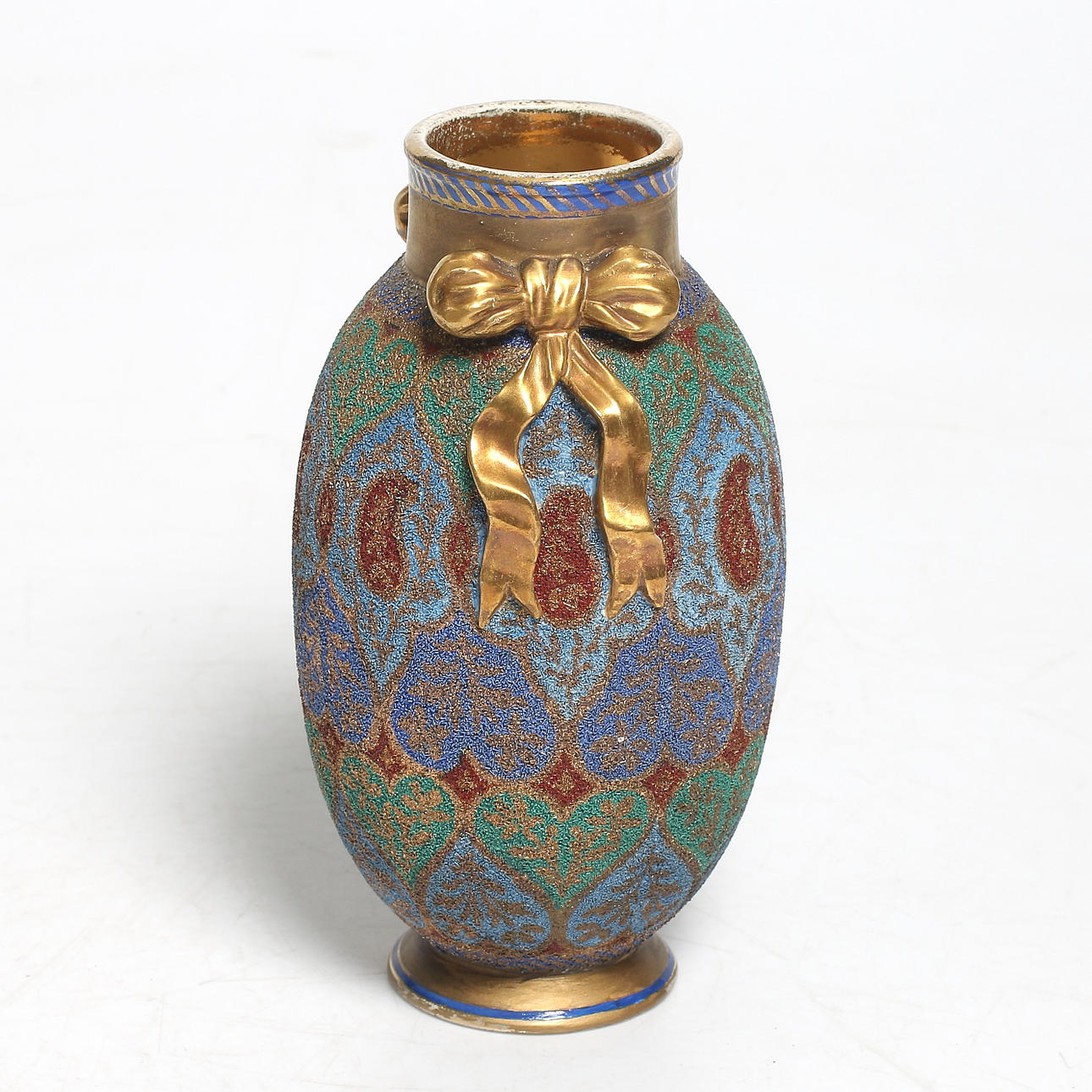 VAS, mossmajolika, "Cashmir", Gustafsberg, 1888.