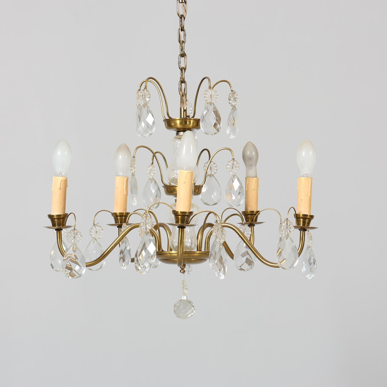 LÁMPARA DE TECHO, 5 brazos.