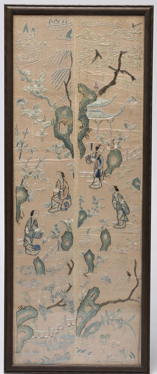 A Chinese silk painting, 20th century. Asiatica - Auctionet