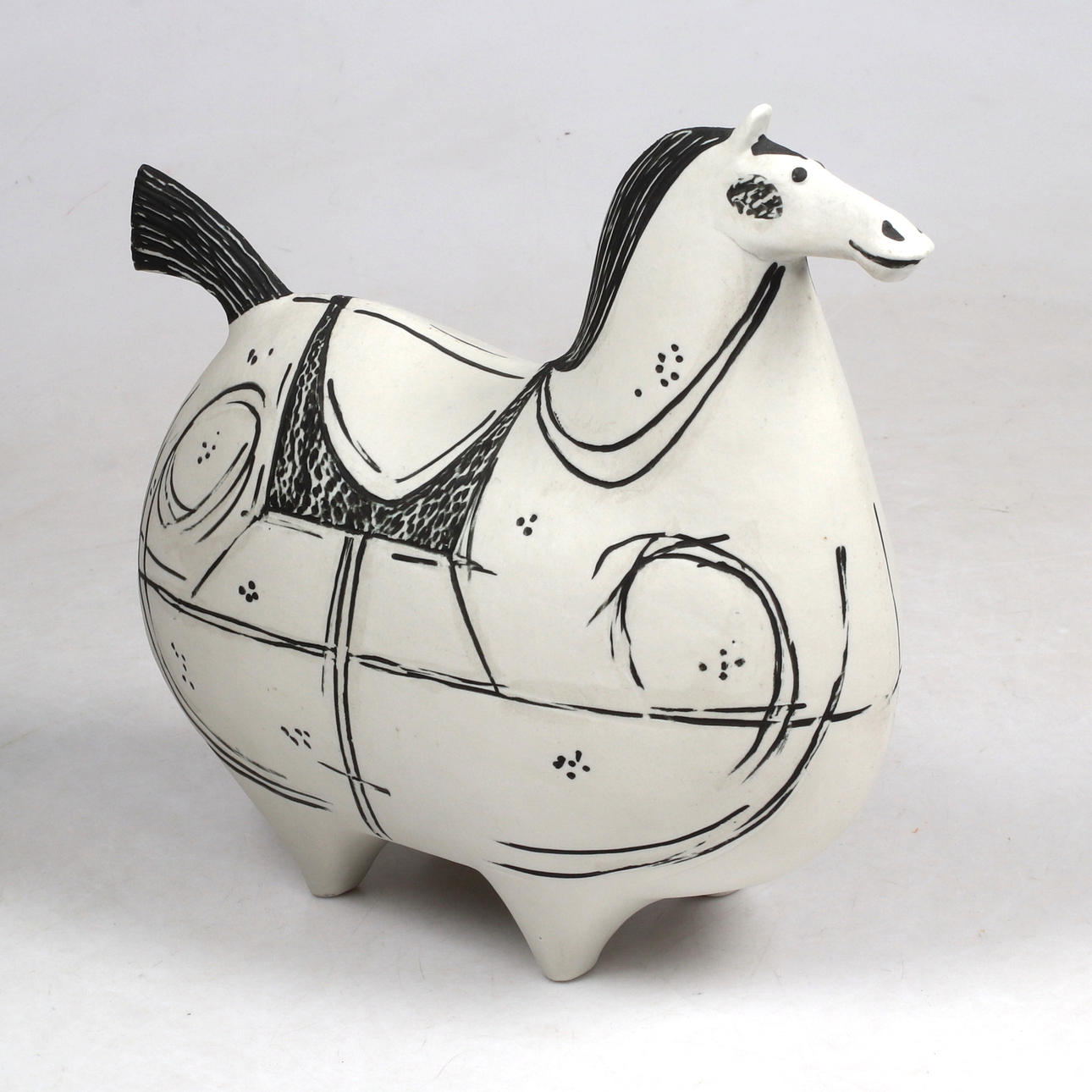 STIG LINDBERG. FIGUR, „Springare“, stentøj, Gustavsberg Studio.