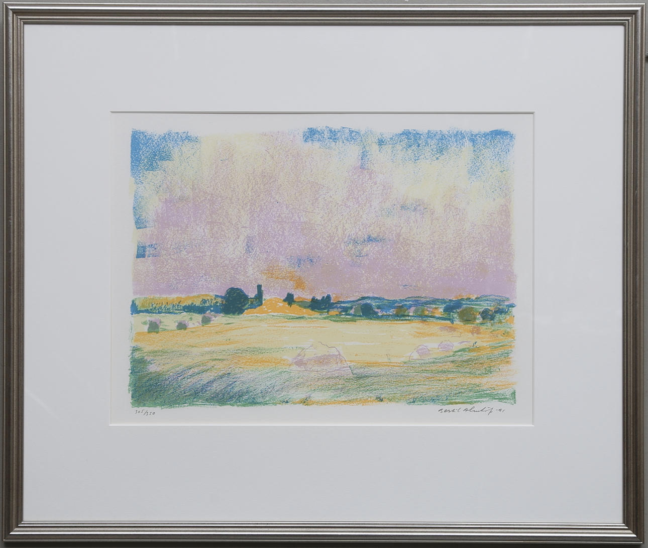 BERTIL ALMLÖF. Litografi. Signerad, numrerad samt daterad -91.