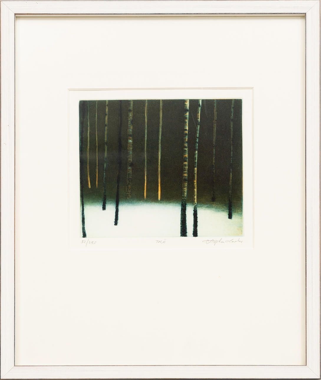 STEPHEN LAWLOR. “Wood”, colour etching, signed and numbered 52/295.