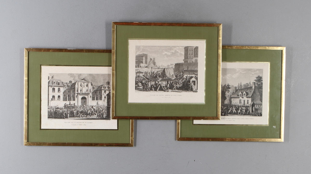 GRAFISKA BLAD, 3 st, Franska Revolutionen, 1800-tal.