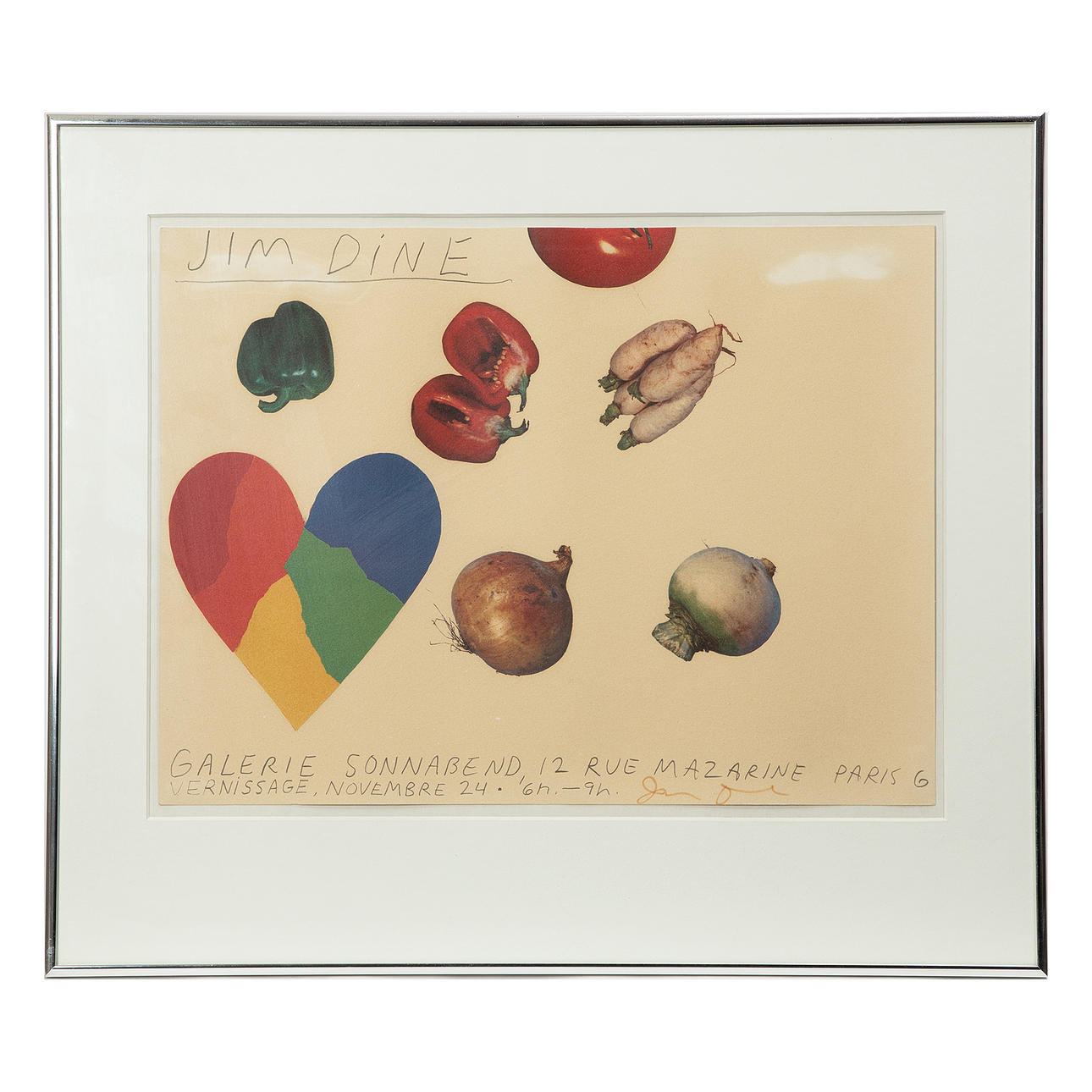 JIM DINE, litografiskt tryck, "Galleri Sonnabend".
