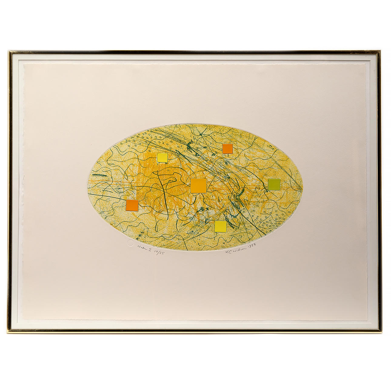 KG NILSSON, colour etching, “Nature I”, signed, dated 1987 and numbered 10/25.