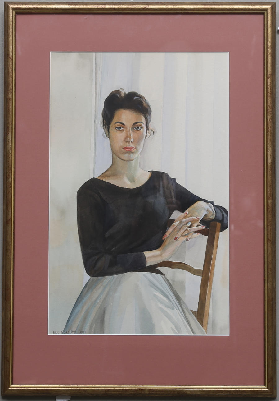 ERIC NORDLÖW. Akvarell, signerad och daterad 1959.