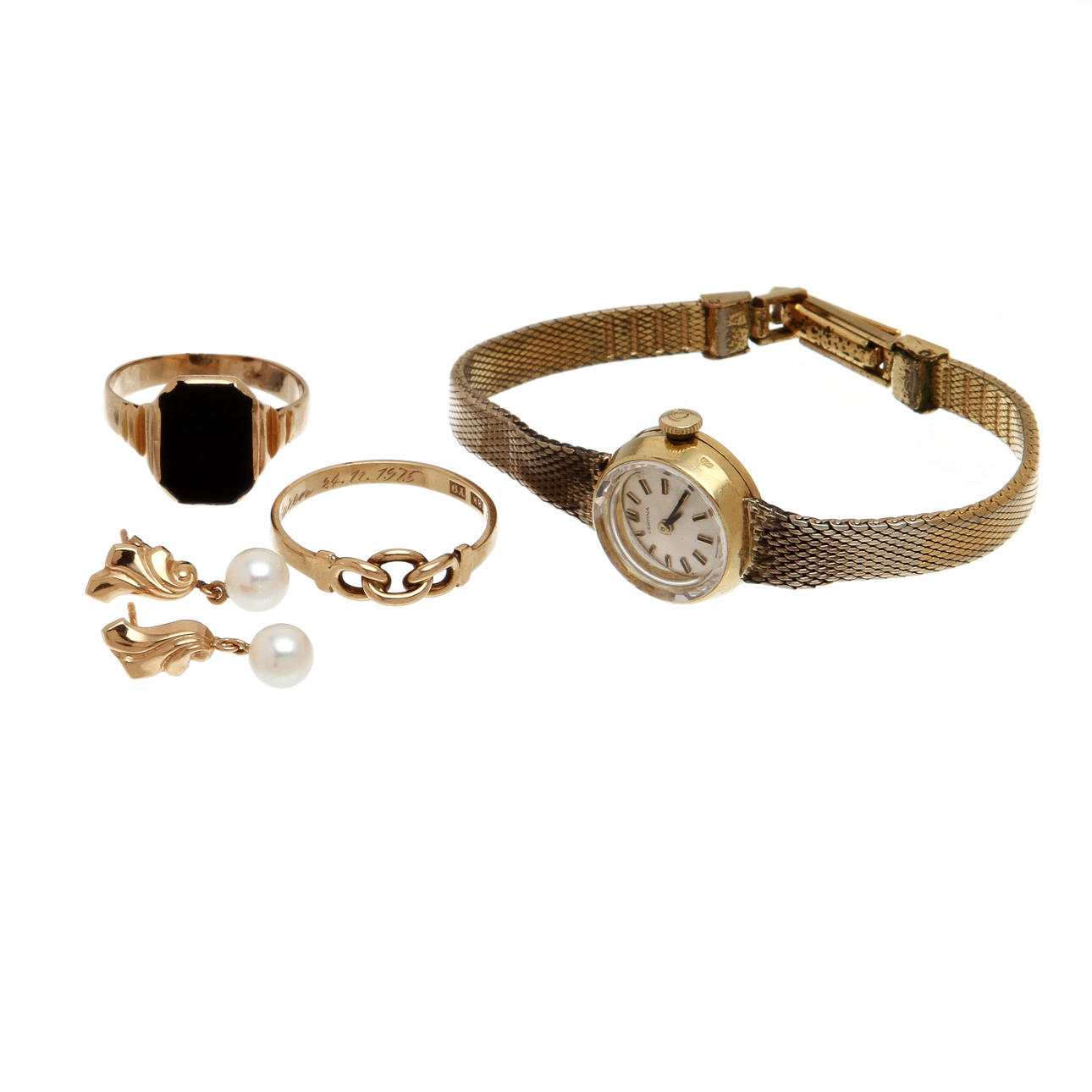 SMYCKEN, 5 delar, guld.