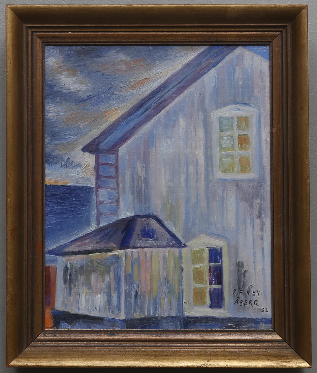 ELISIF KEY-ÅBERG. TILLSKRIVEN. Olja på duk, signerad Sif Key-Åberg -32.