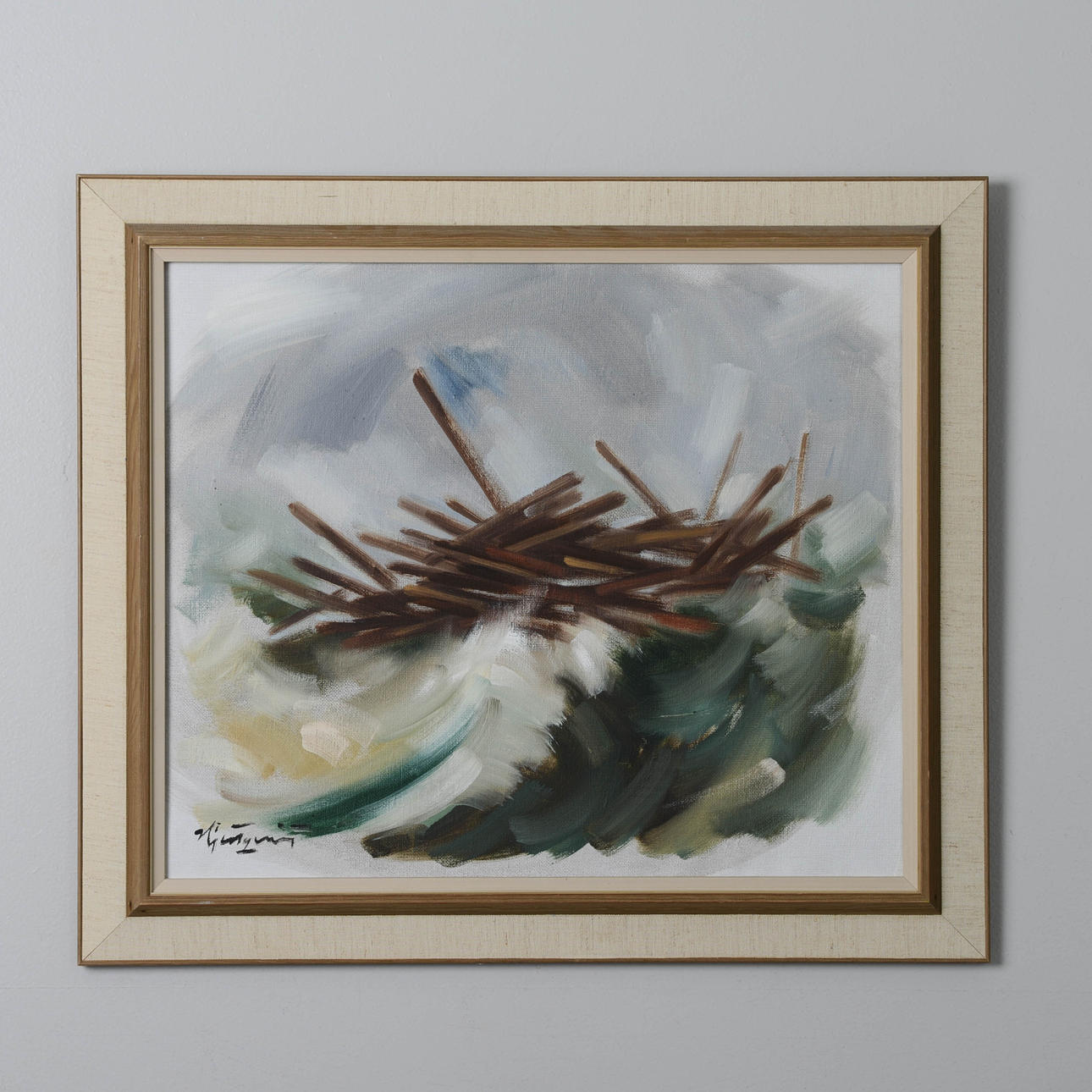 IVAR HJERTQUIST. “Ångermanland”, oil on canvas, signed.