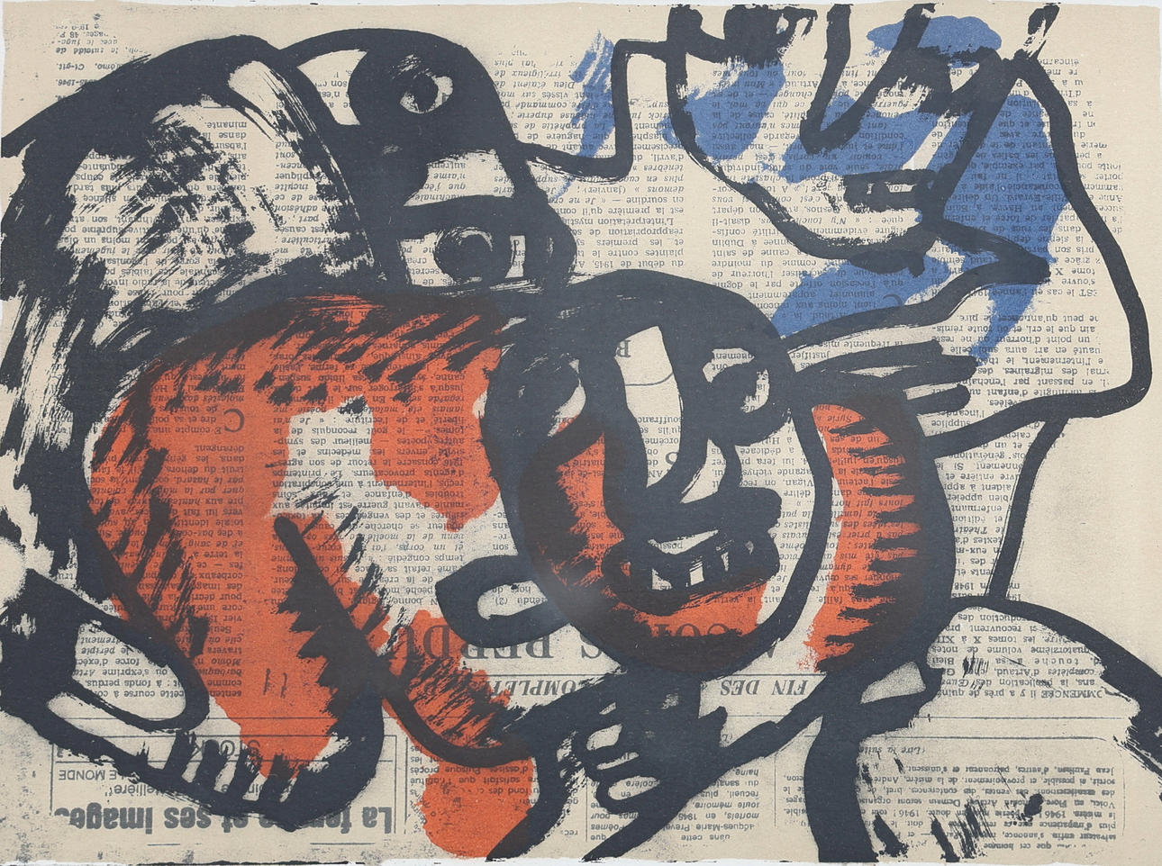 BENGT LINDSTRÖM. Lithography/mixed media, signed, numbered 17/300.