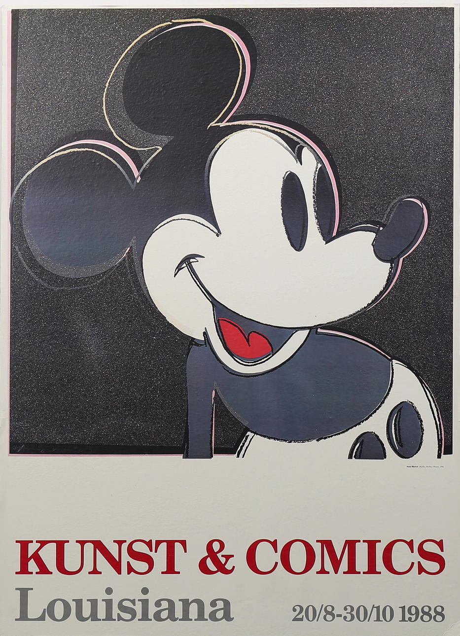 ANDY WARHOL. Affisch, Kunst&Comics, Louisiana, 1988.