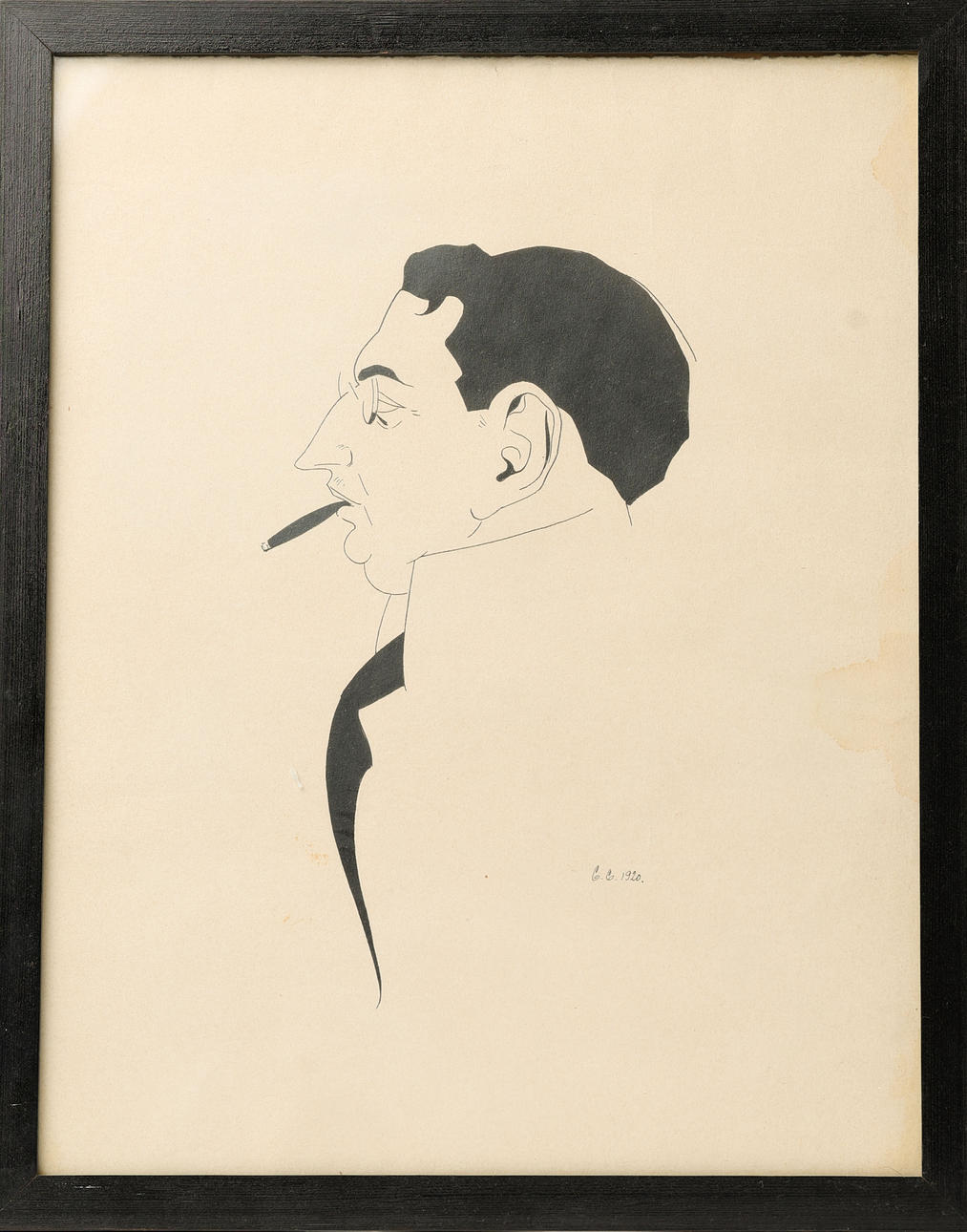CARL HENRIK JENSEN-CARLÉN (1888-1957). drawing, ink on paper, monogram signed, dated 1920.