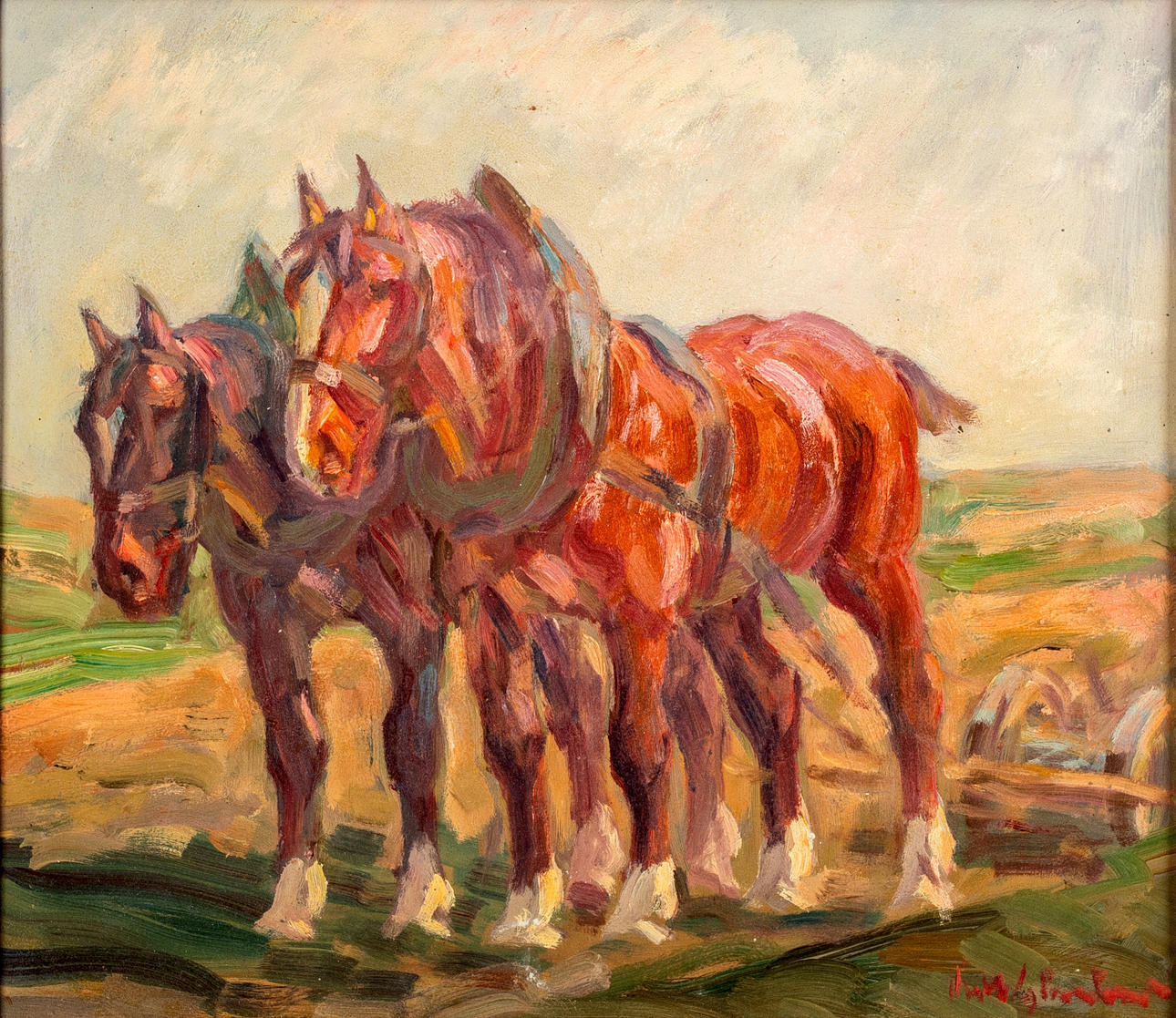 KURT GLAUBER (1886-1963). Pferdepfly.