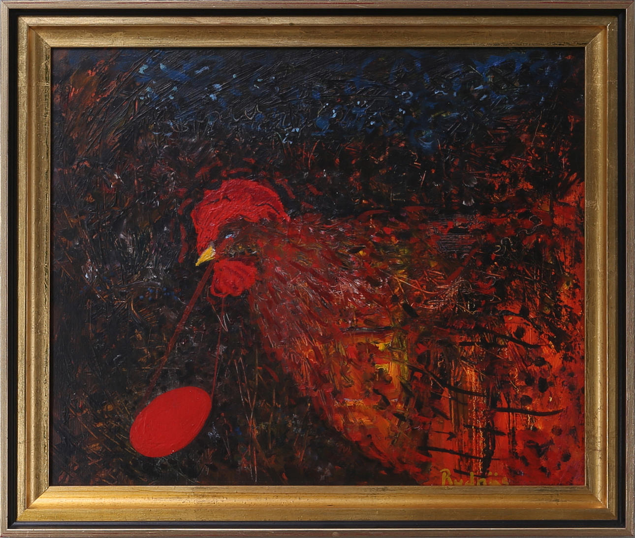 STEN-BIRGER RUDNÄS. Debut, olja på duk, signerad.